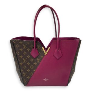 Kimono Top Handle Bag MM Brown in Monogram Coated Canvas, Gold hardware