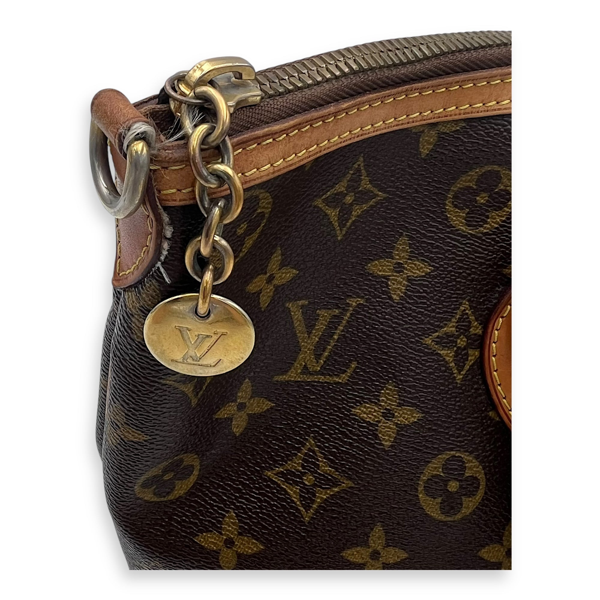 Palermo Top Handle Bag Brown in Monogram Coated Canvas, Gold hardware - Image 17