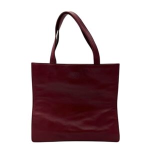 Anagram Tote Bag Red in Lambskin, Gold hardware
