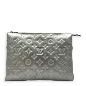 Coussin PM Silver Shoulder Bag in Lambskin, Silver hardware