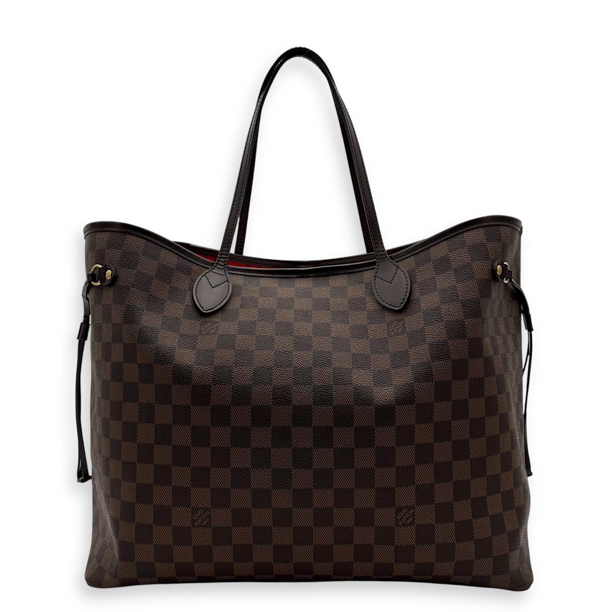 Neverfull Tote Bag GM Brown in Coated Canvas, Gold hardware