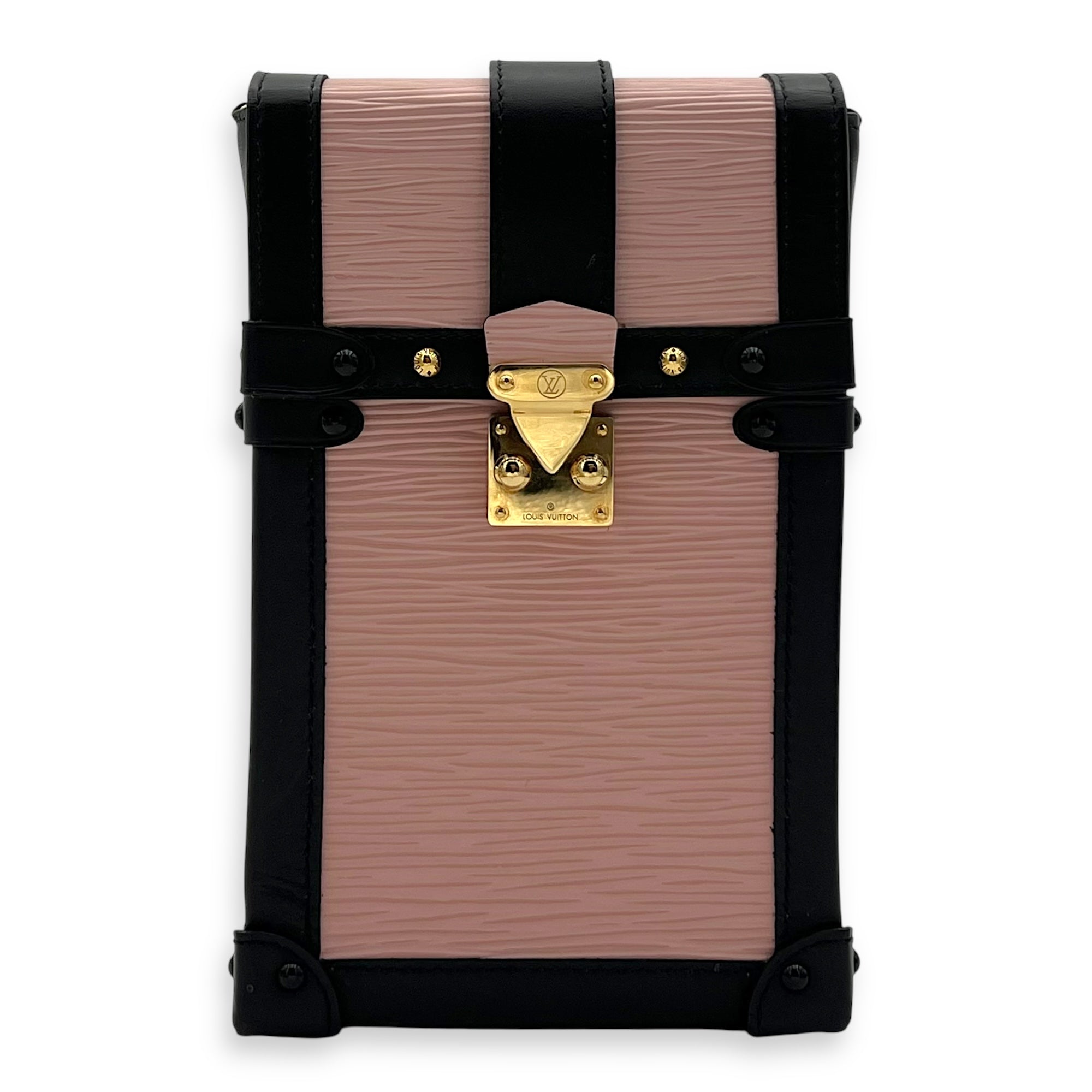 Trunk Crossbody Bag Ballerina in Epi Leather, Gold hardware