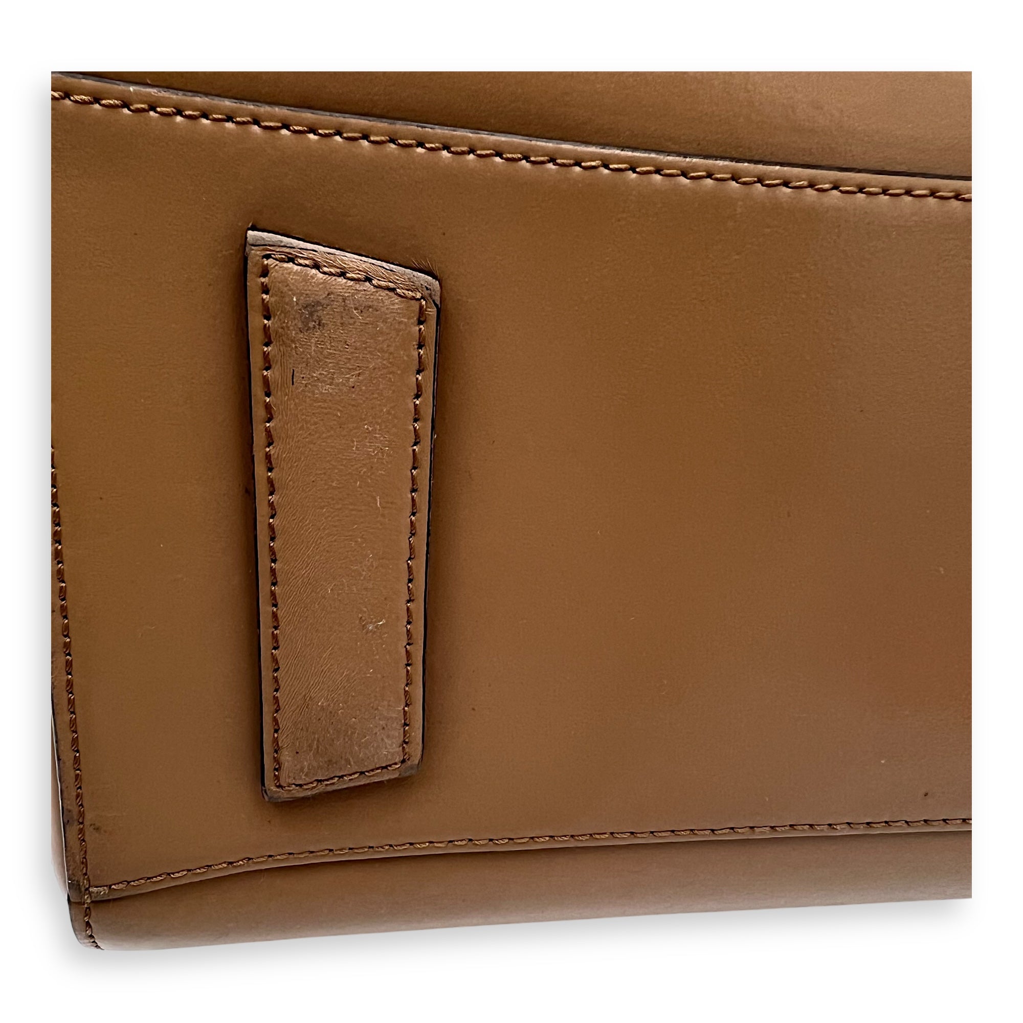 Antigona Beige Top Handle Bag in Calfskin, Silver hardware - Image 8