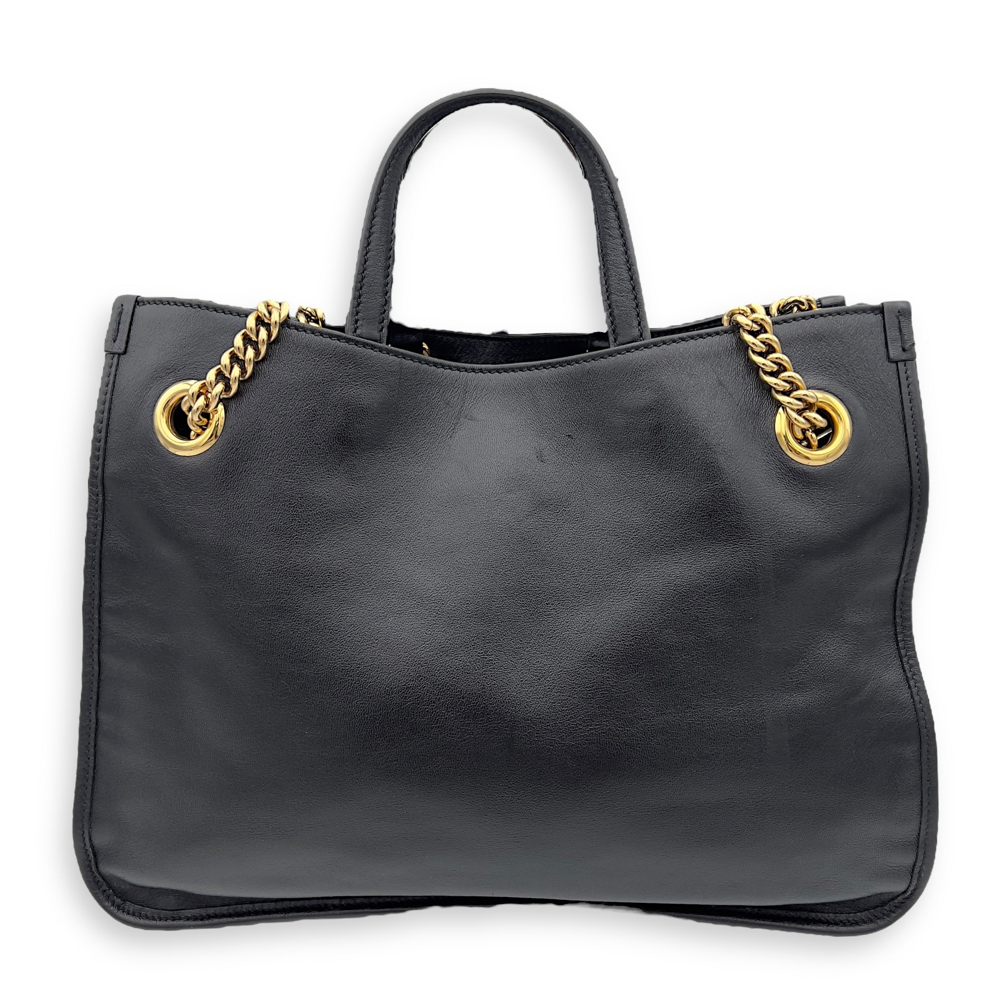 Horsebit 1955 Tote Bag Black in Calfskin, Gold hardware - Image 3