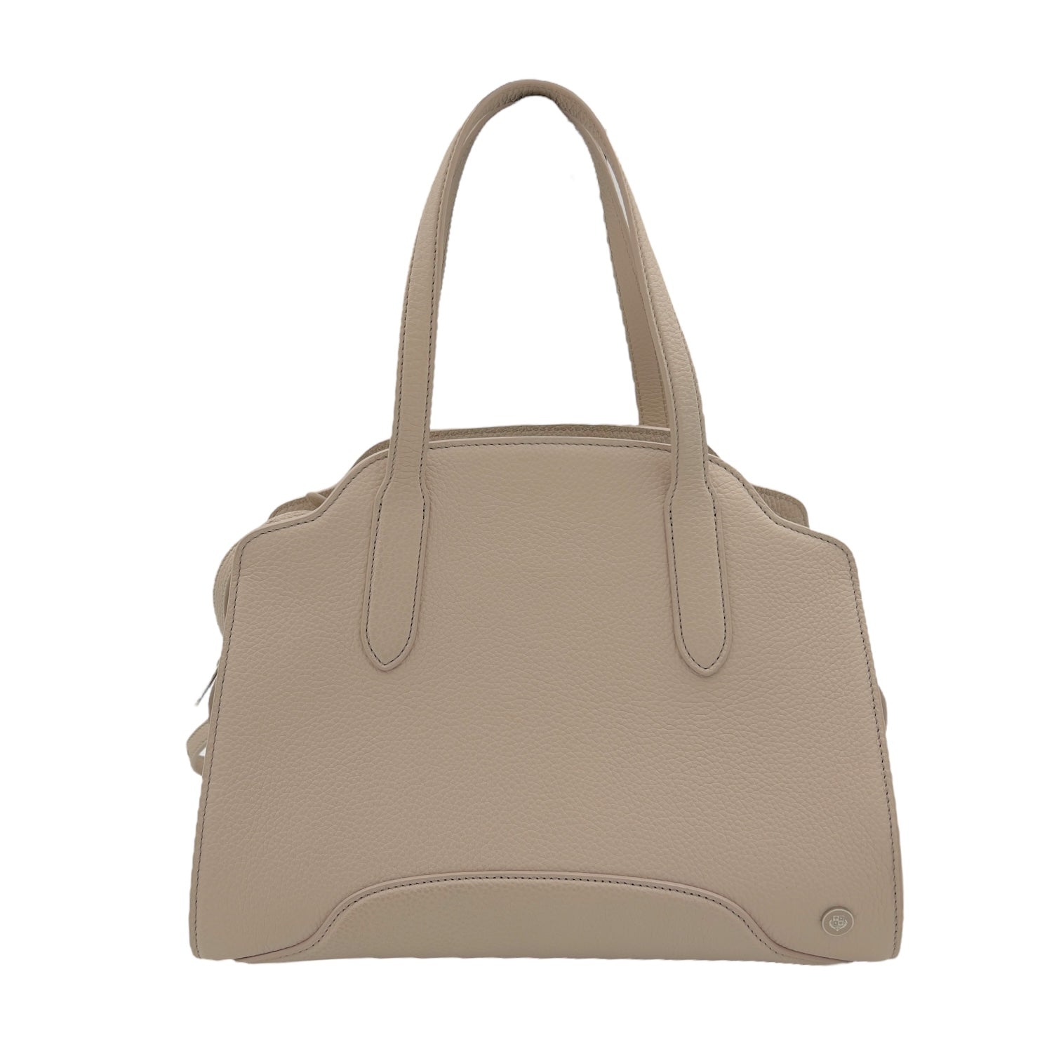 Sesia Top Handle Bag Ecru white in Calfskin, Silver hardware - Image 3