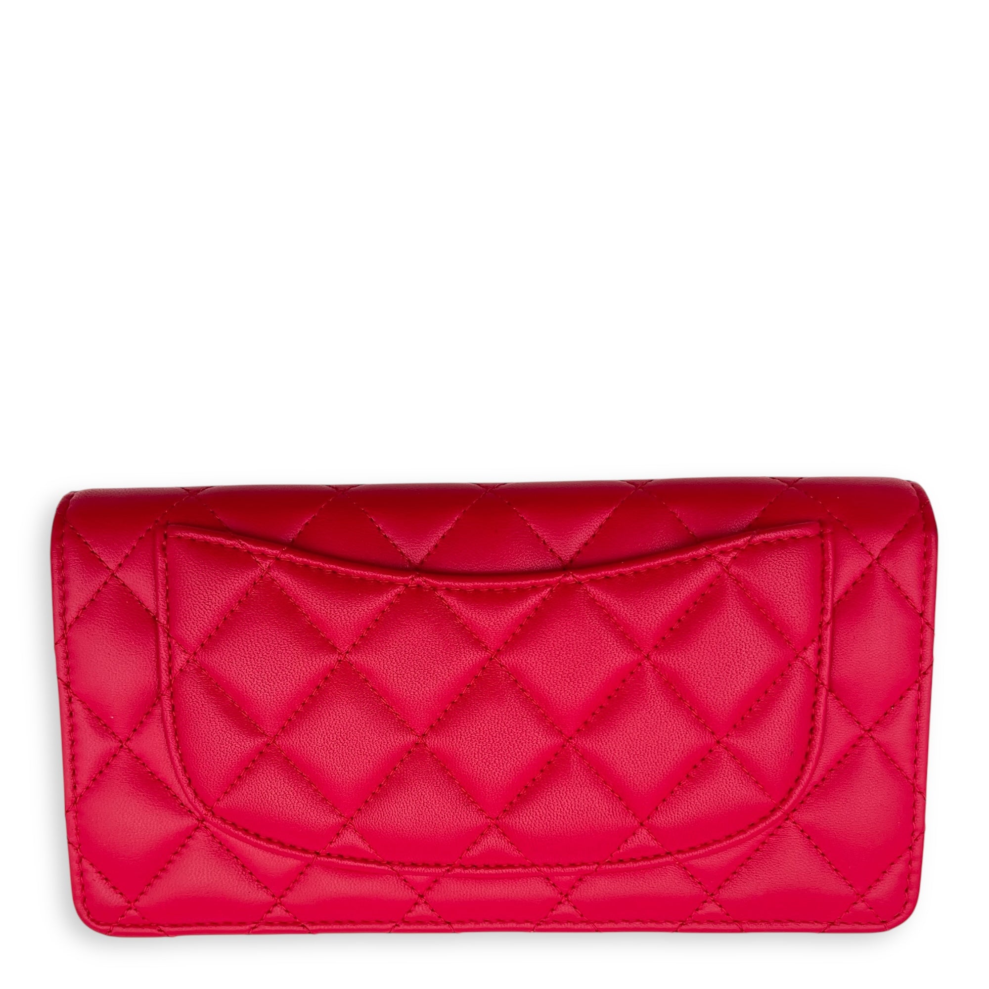 Classic Wallet Red in Lambskin, Gold hardware - Image 3