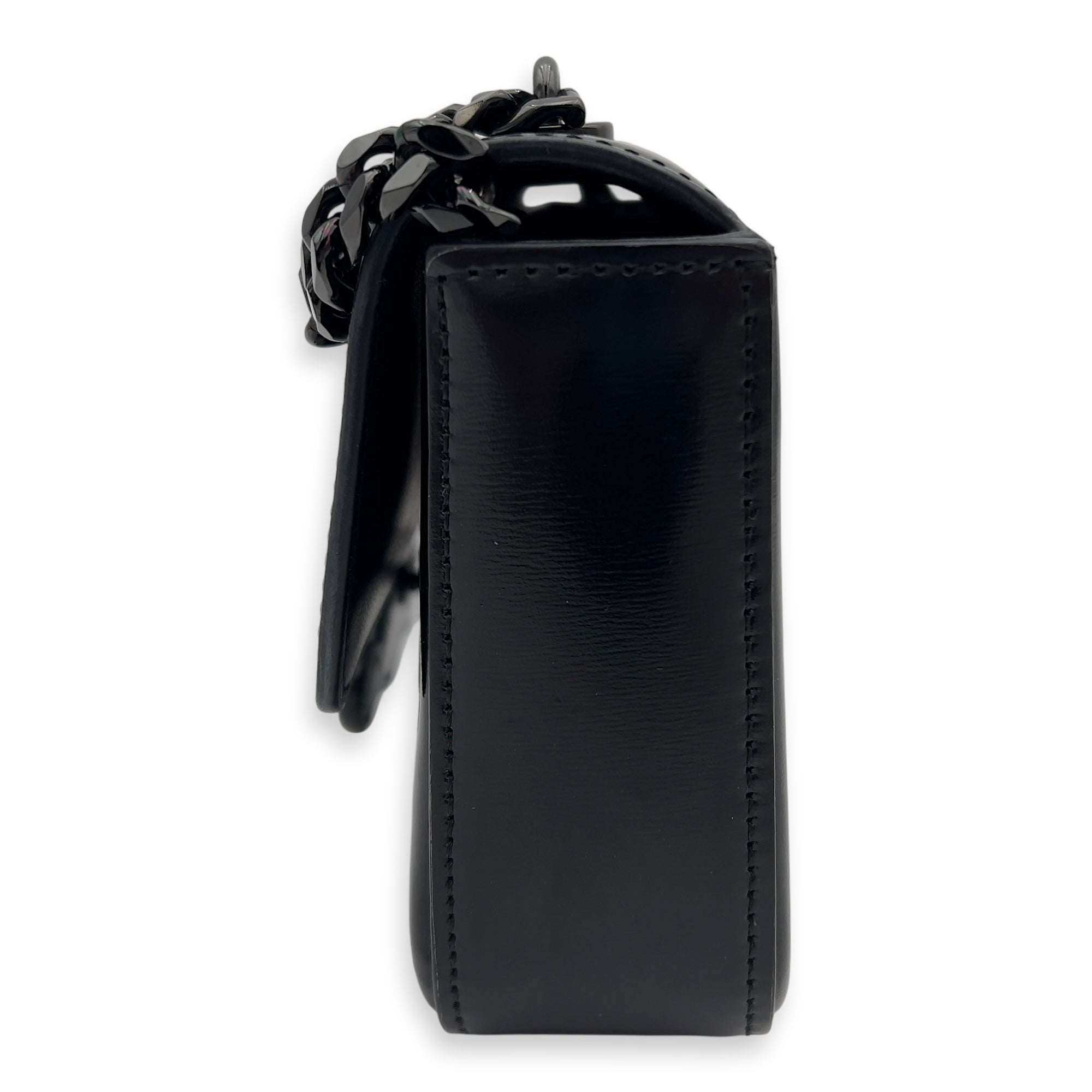 Triomphe Shoulder Bag Black in Calfskin, Lacquered Metal hardware - Image 4