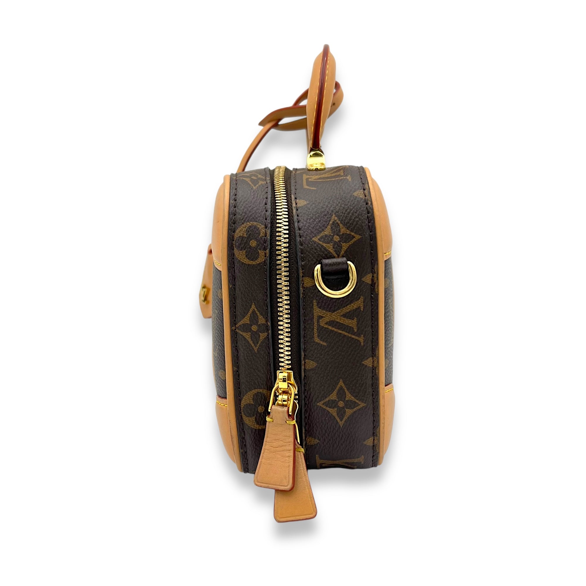 Valisette Top Handle Bag Brown in Monogram Coated Canvas, Gold hardware - Image 5