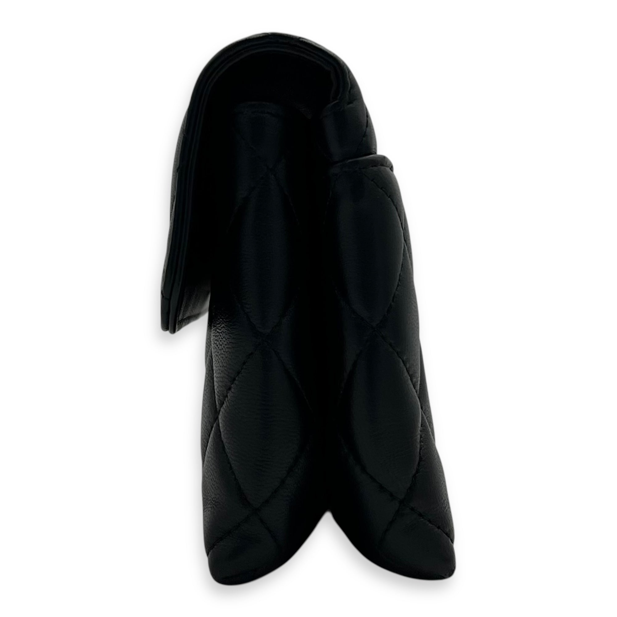 CC Wristlet Black in Lambskin, Gold hardware - Image 5