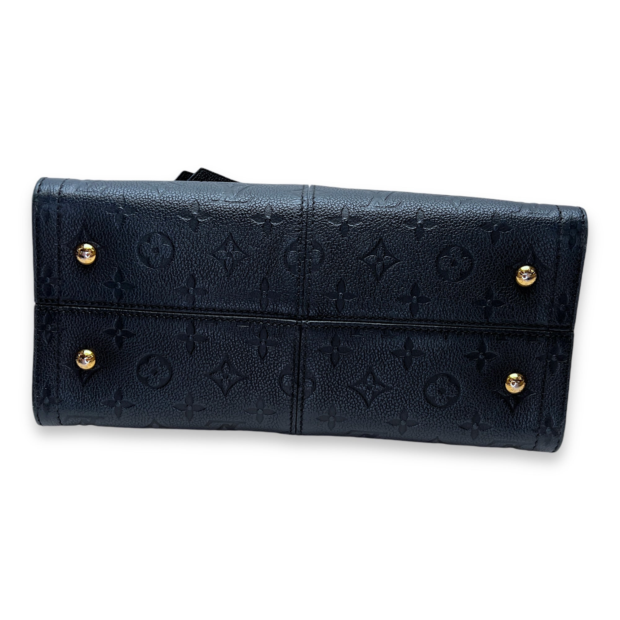 Sully PM Black Top Handle Bag in Monogram Empreinte Leather, Gold hardware - Image 6