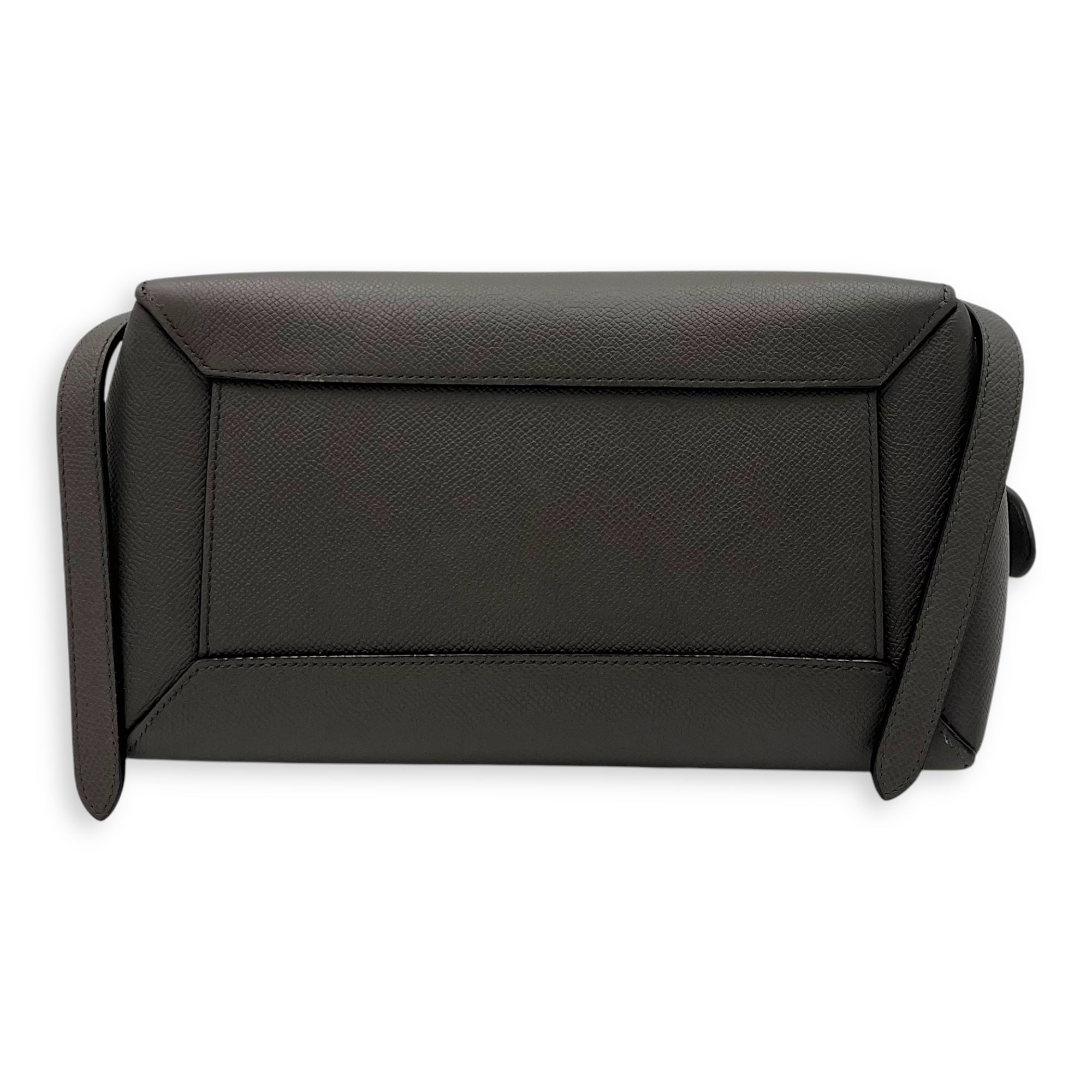 Belt Bag Top Handle Bag Micro Grey in Calfskin, Gold hardware - Image 6