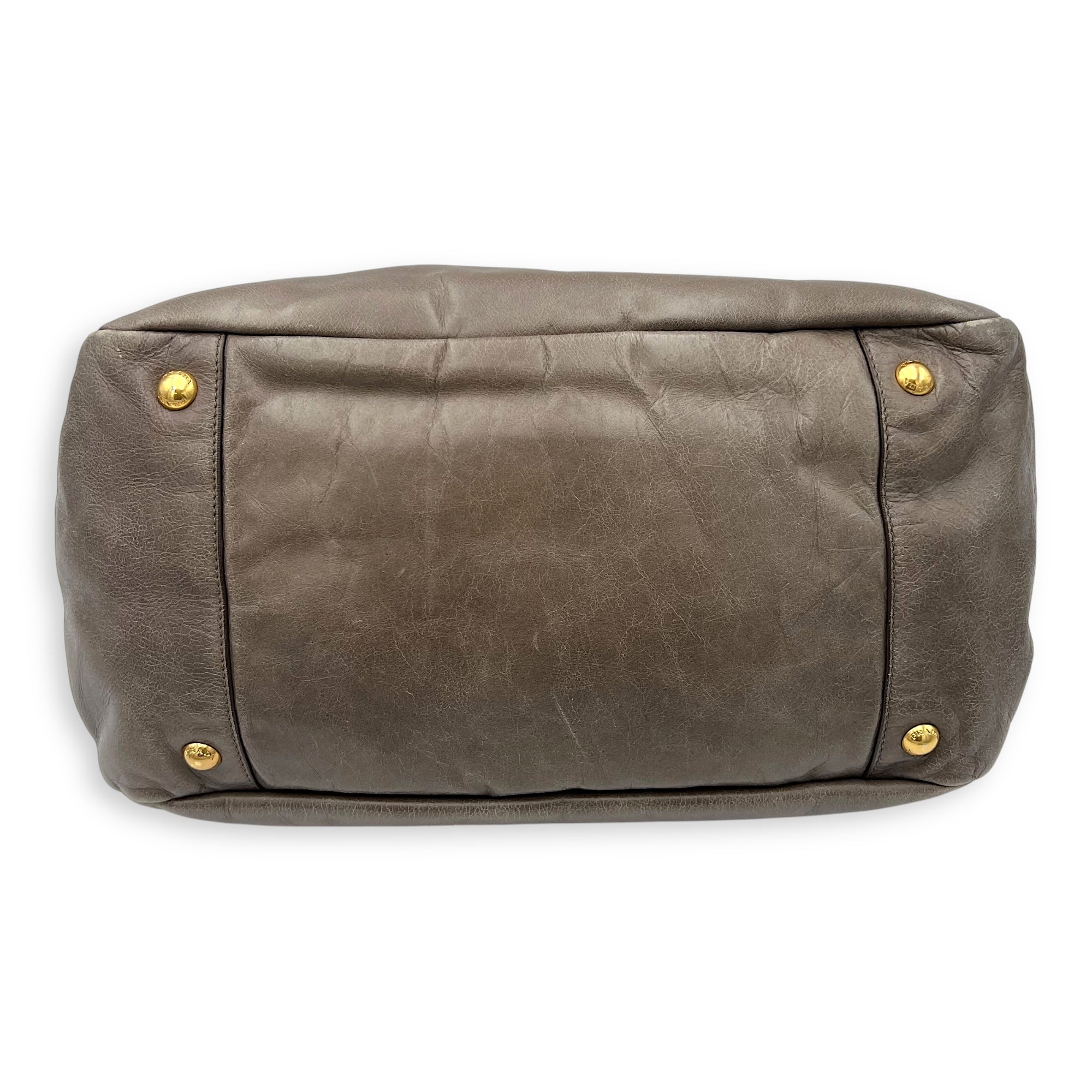 2 way bag Top Handle Bag Brown in Calfskin, Gold hardware - Image 6