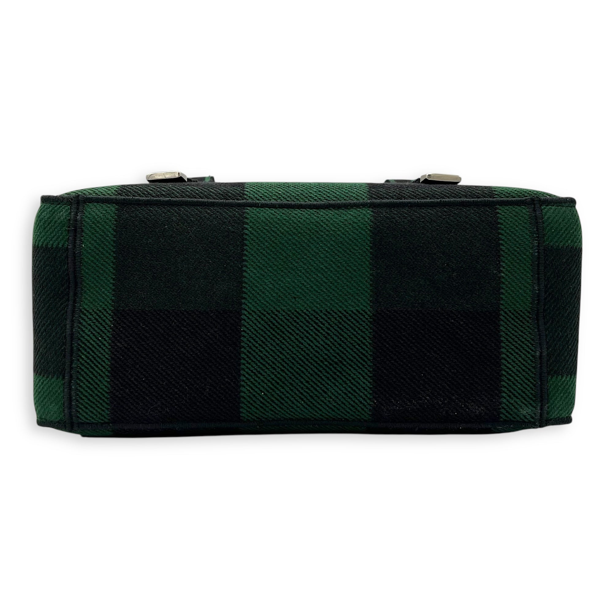 Camp Crossbody Bag Green in Canvas, Silver hardware - Image 6