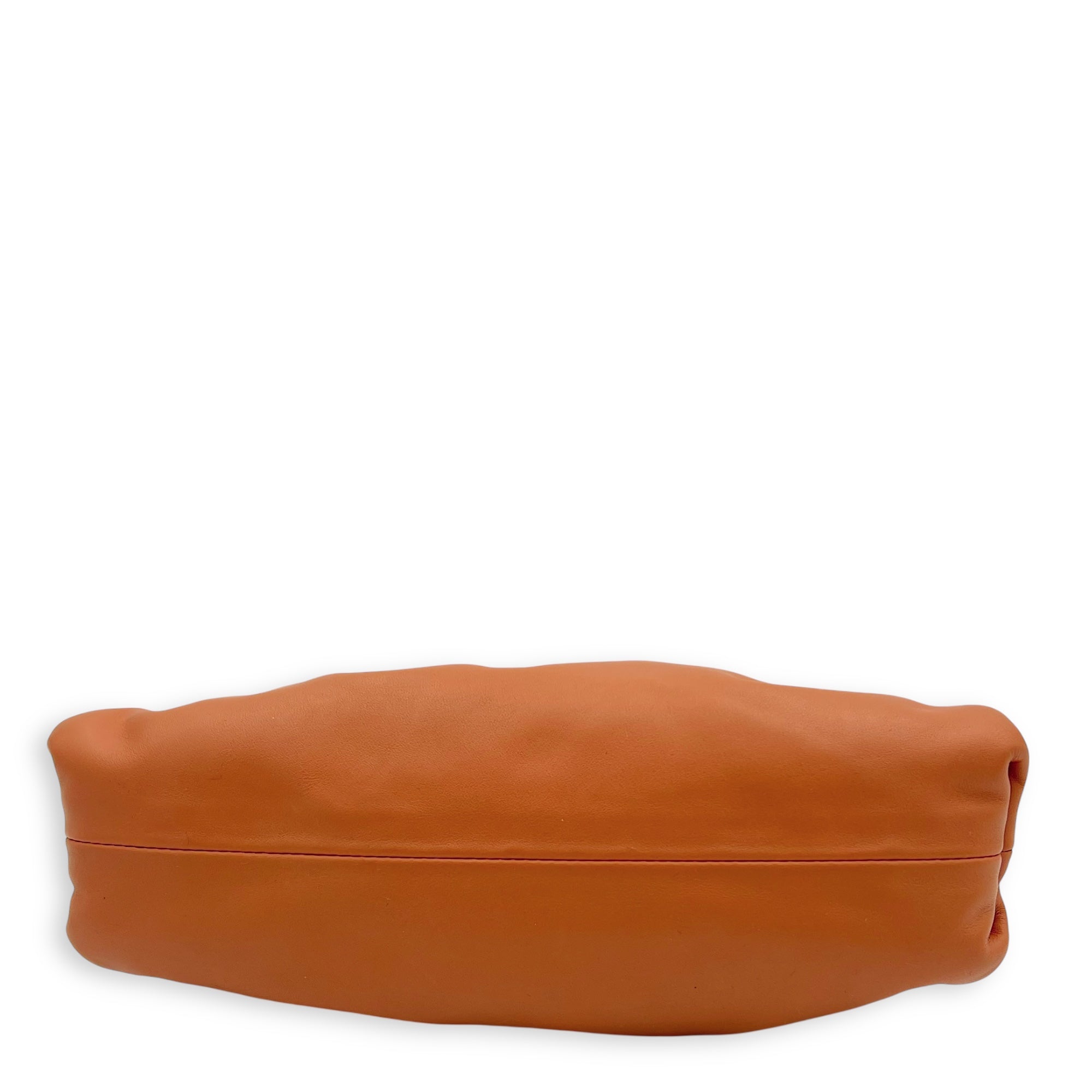 The Pouch Crossbody Bag Brown in Lambskin, Gold hardware - Image 6