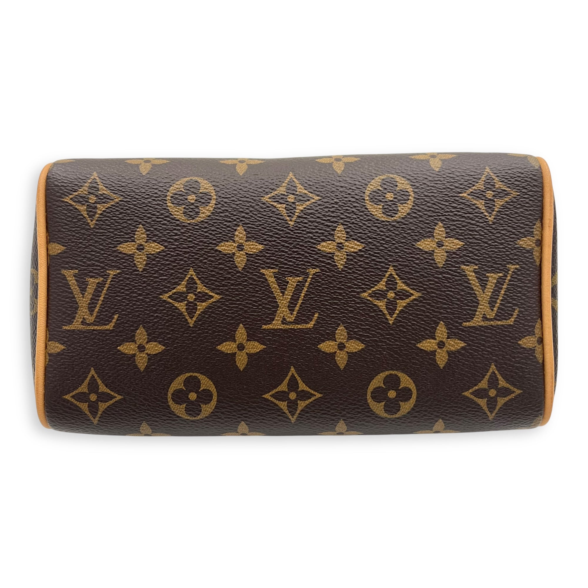 Speedy Bandouliere 20 Brown Top Handle Bag in Monogram Coated Canvas, Gold hardware - Image 4