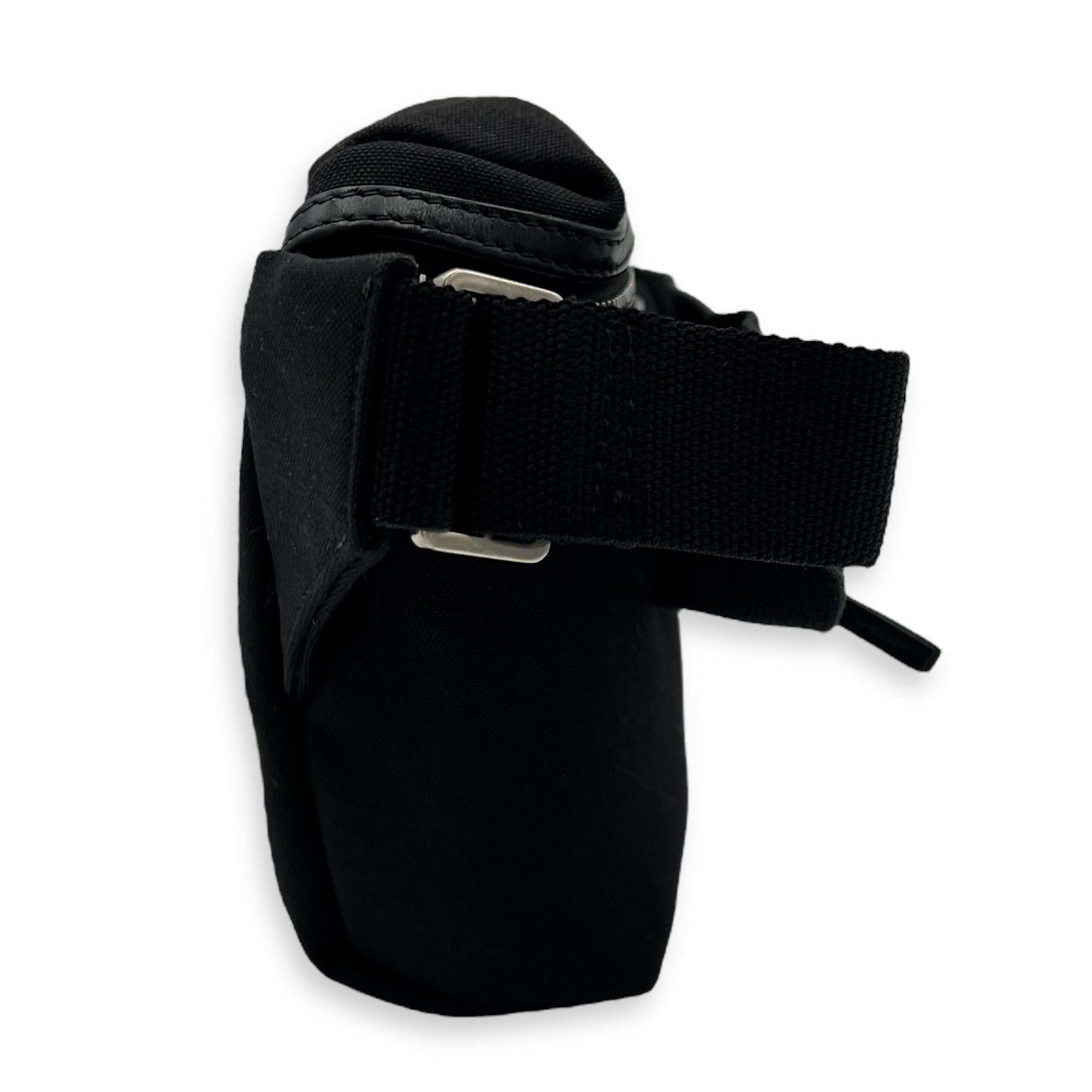 City Belt Bag Black in Canvas, Silver hardware - Image 4