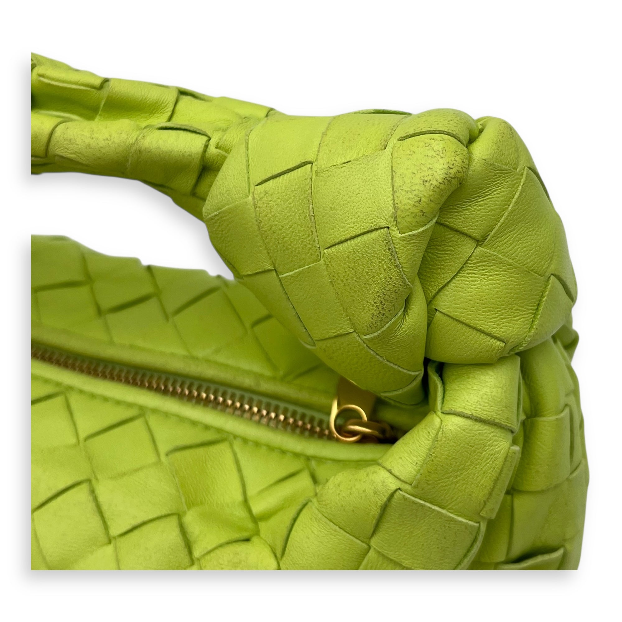 Jodie Mini Green Top Handle Bag in Lambskin, Gold hardware - Image 7