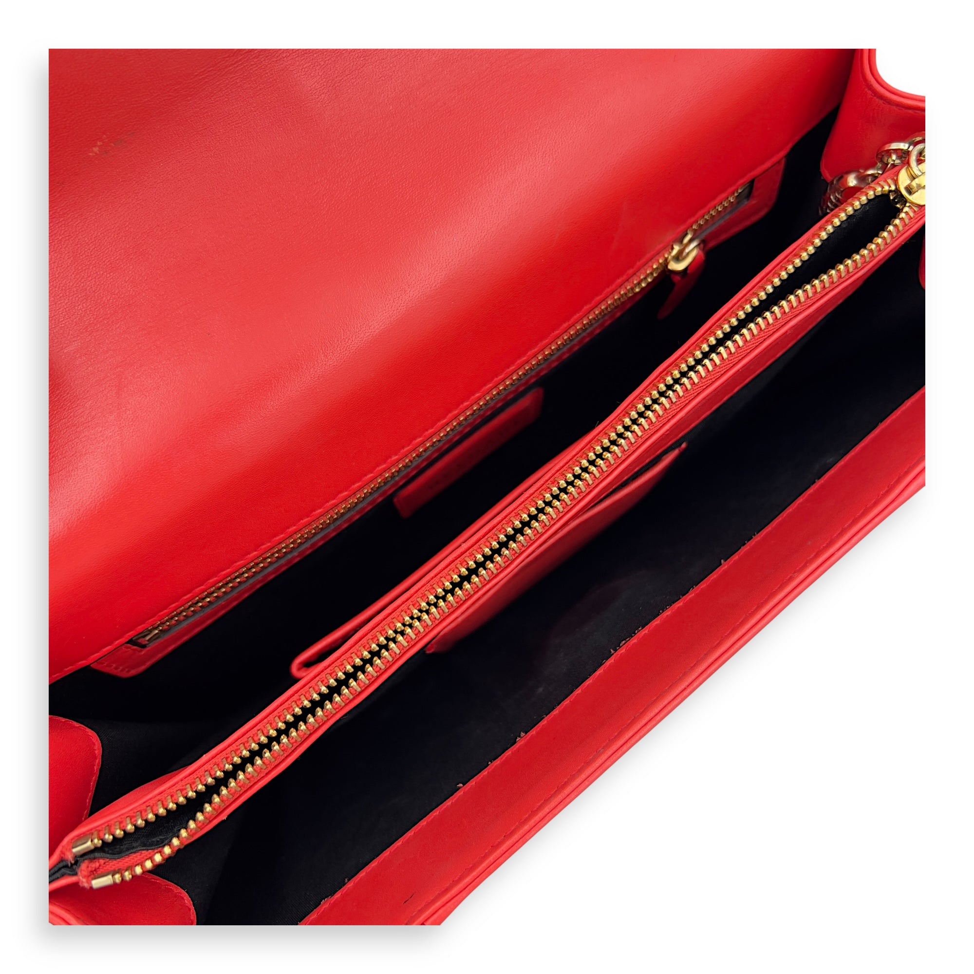 Serpenti Forever Shoulder Bag Red in Calfskin, Gold hardware - Image 9