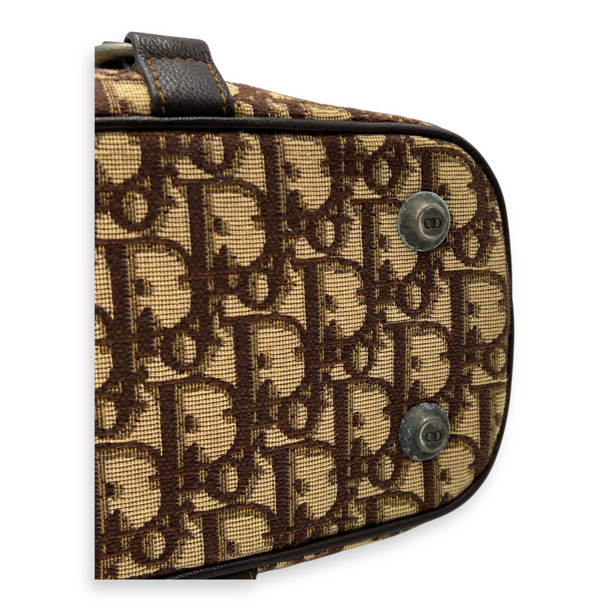 Trotteur Top Handle Bag Brown in Canvas, Ruthenium hardware - Image 8