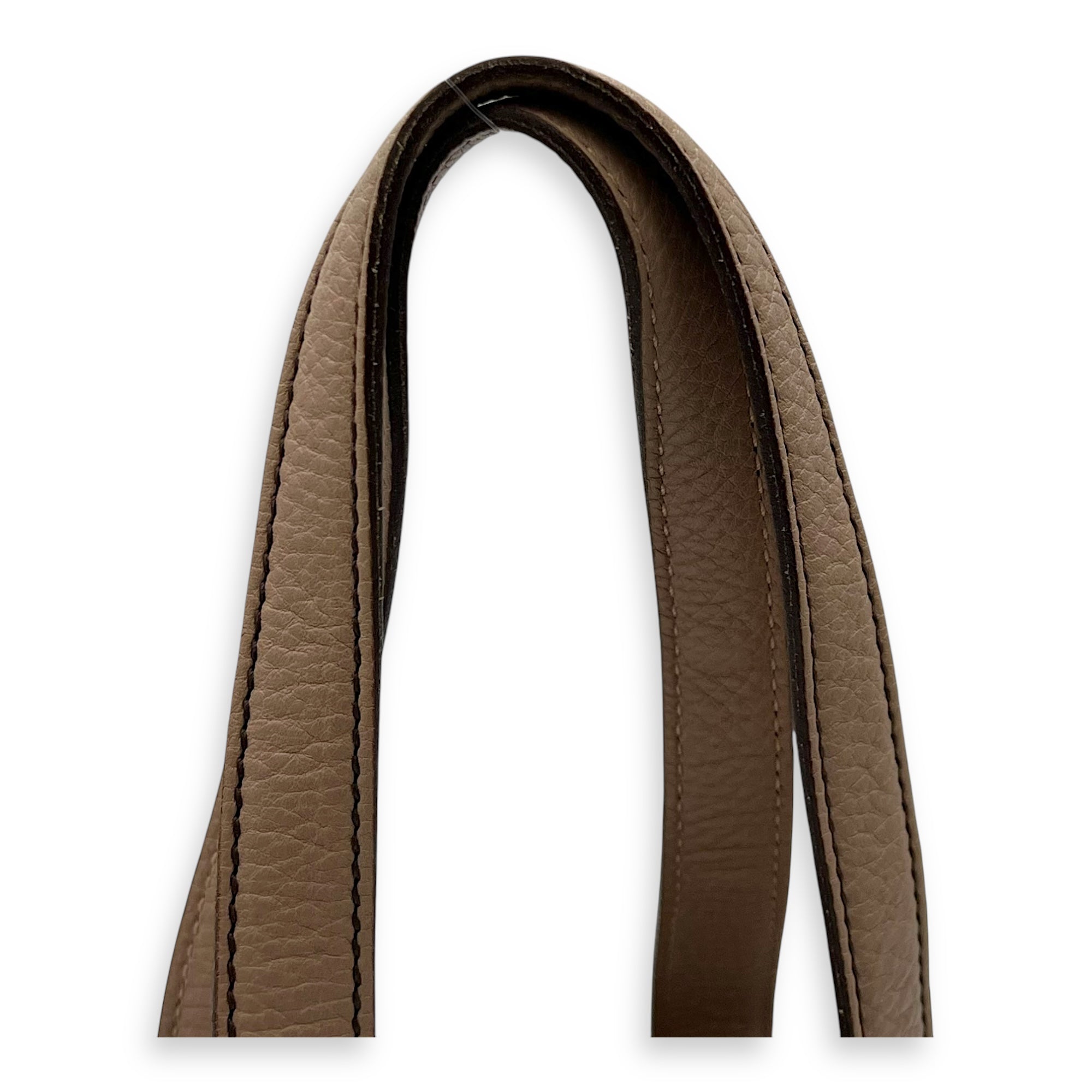 Gancini Beige Shoulder Bag in Suede Leather, Gold hardware - Image 8