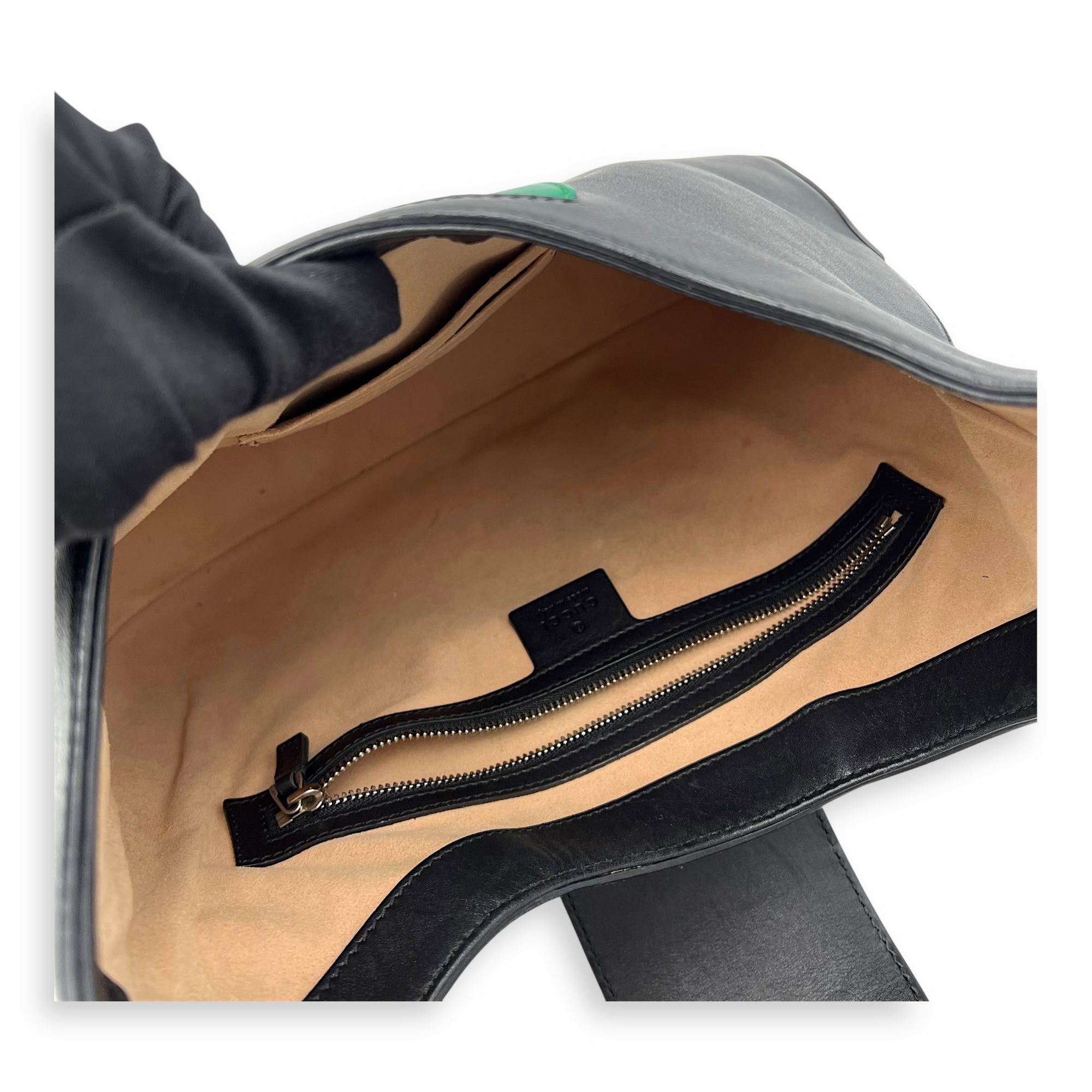 Dionysus Shoulder Bag Black in Calfskin, Silver hardware - Image 8