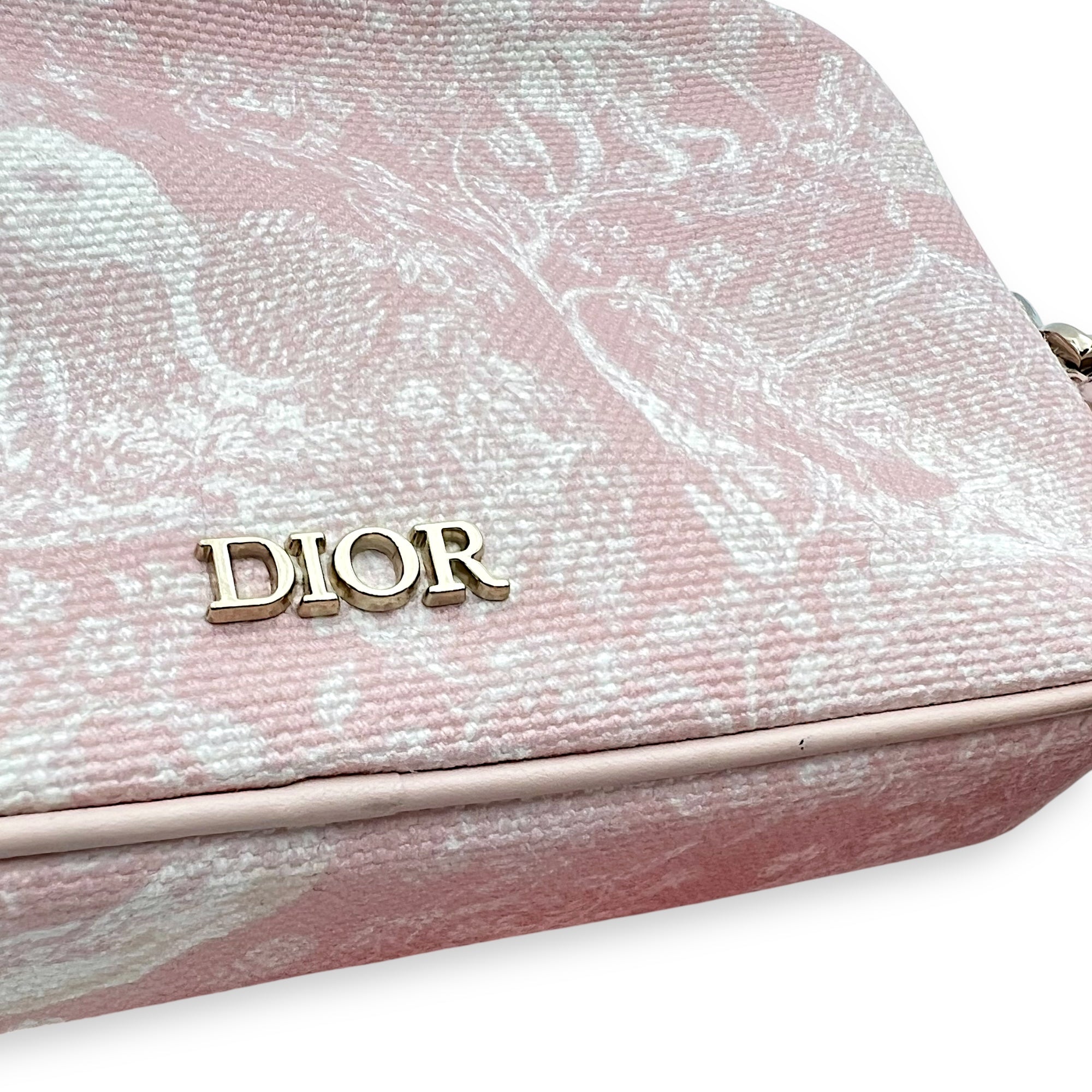 Multi-pouch Crossbody Bag Pink in Canvas, Light Gold hardware - Image 8