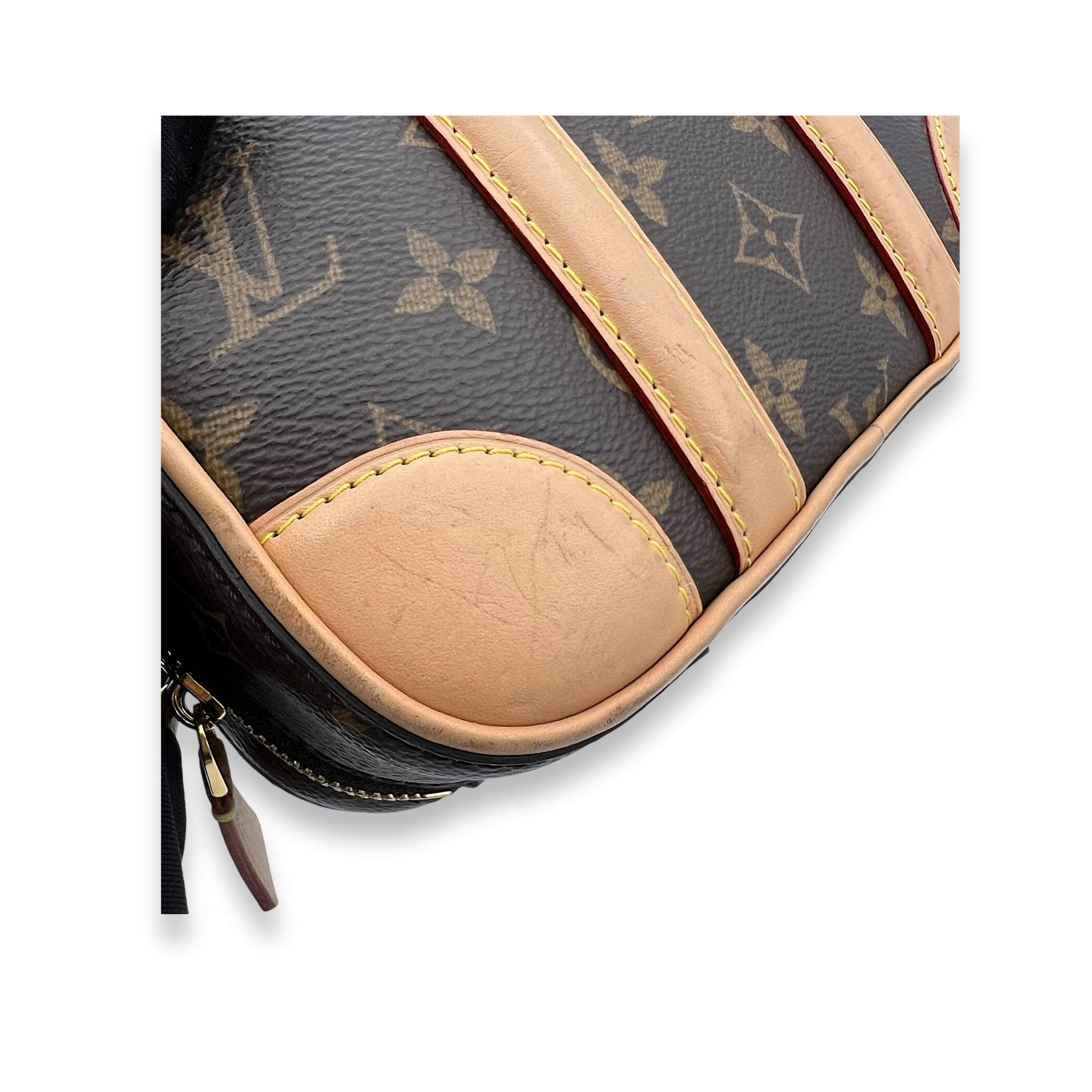 Valisette Top Handle Bag Brown in Monogram Coated Canvas, Gold hardware - Image 9