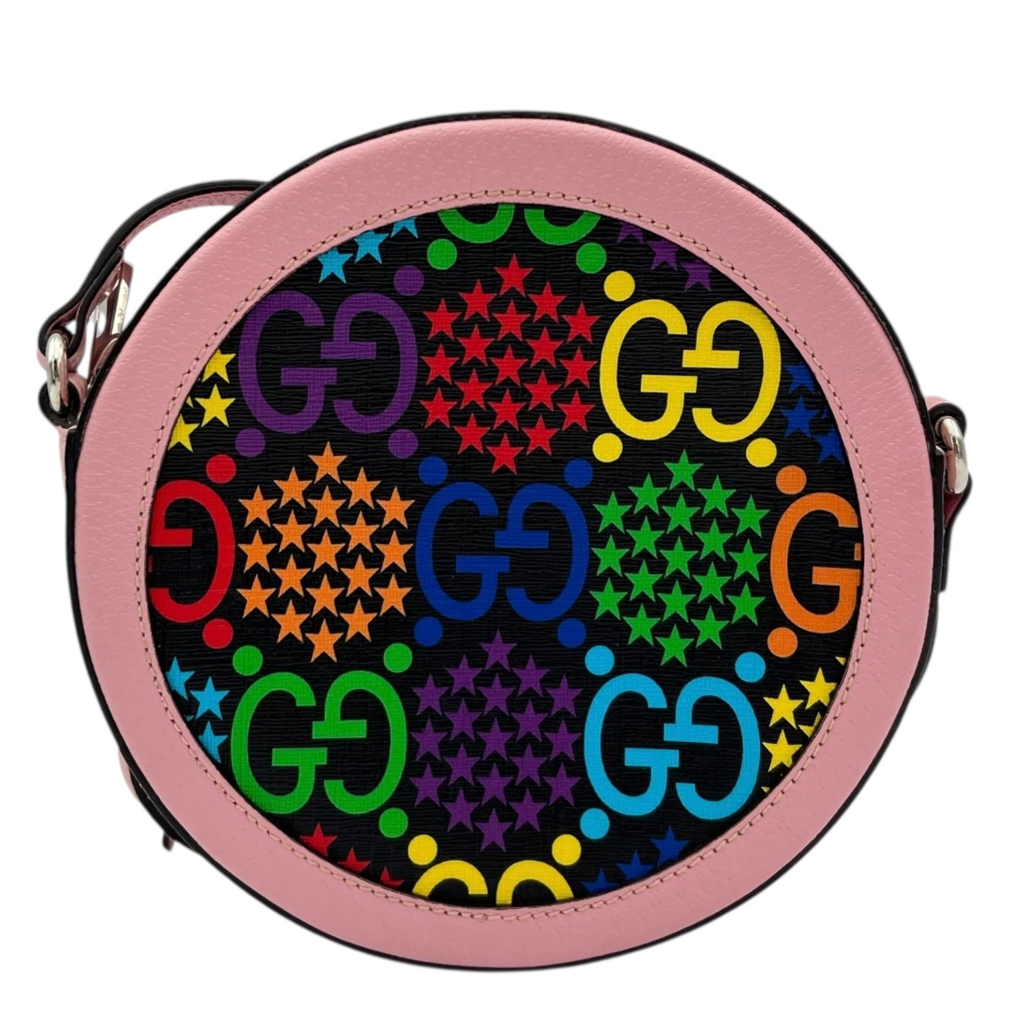 Psychedelic Crossbody Bag Multi-colour in Coated Canvas, Silver hardware