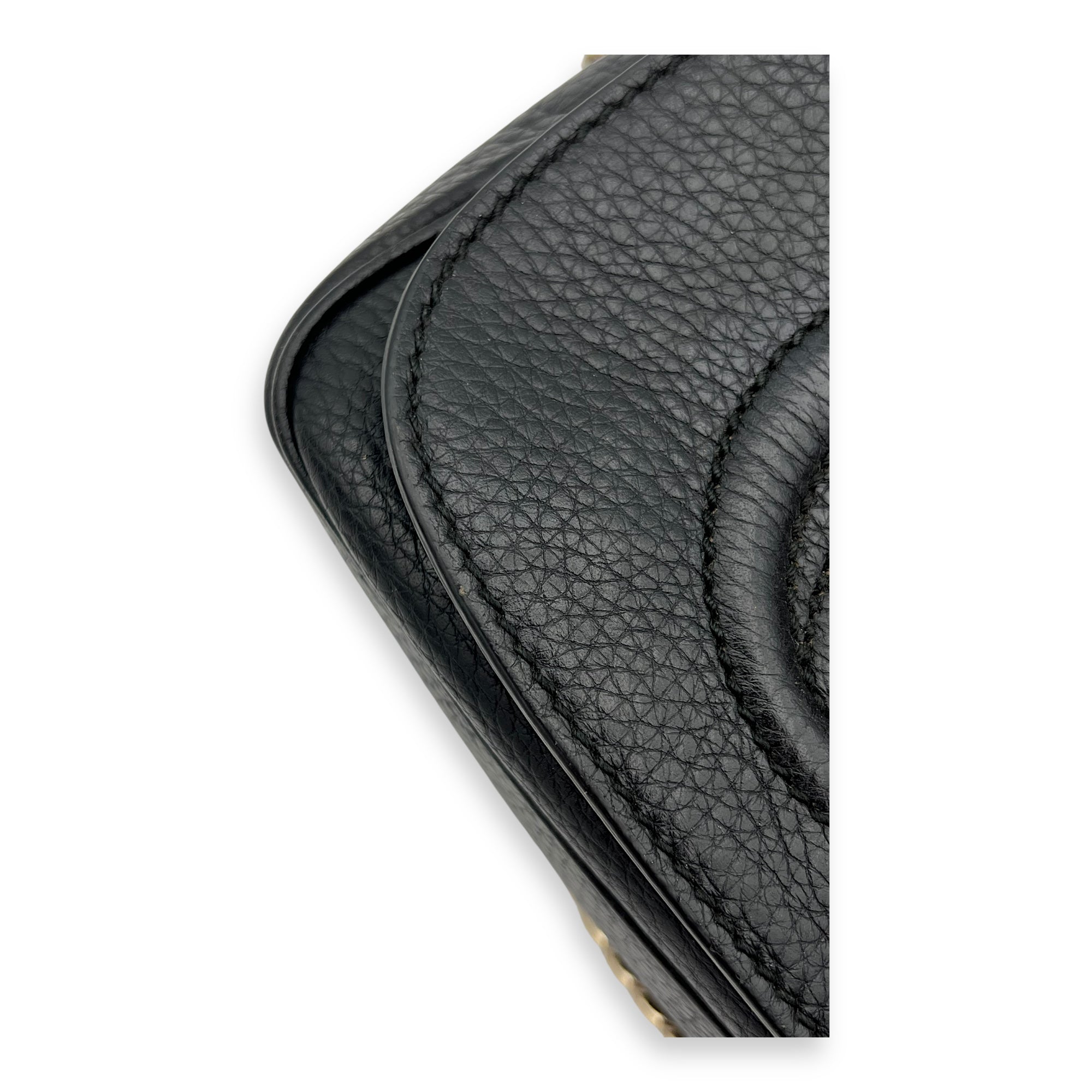 Soho Crossbody Bag Black in Calfskin, Gold hardware - Image 9