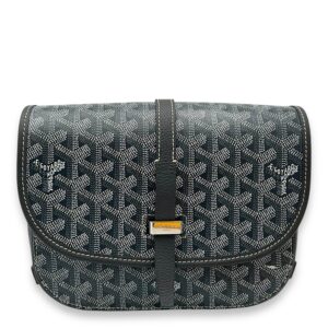 Belvedere Crossbody Bag PM Grey in Coated Canvas, Silver hardware