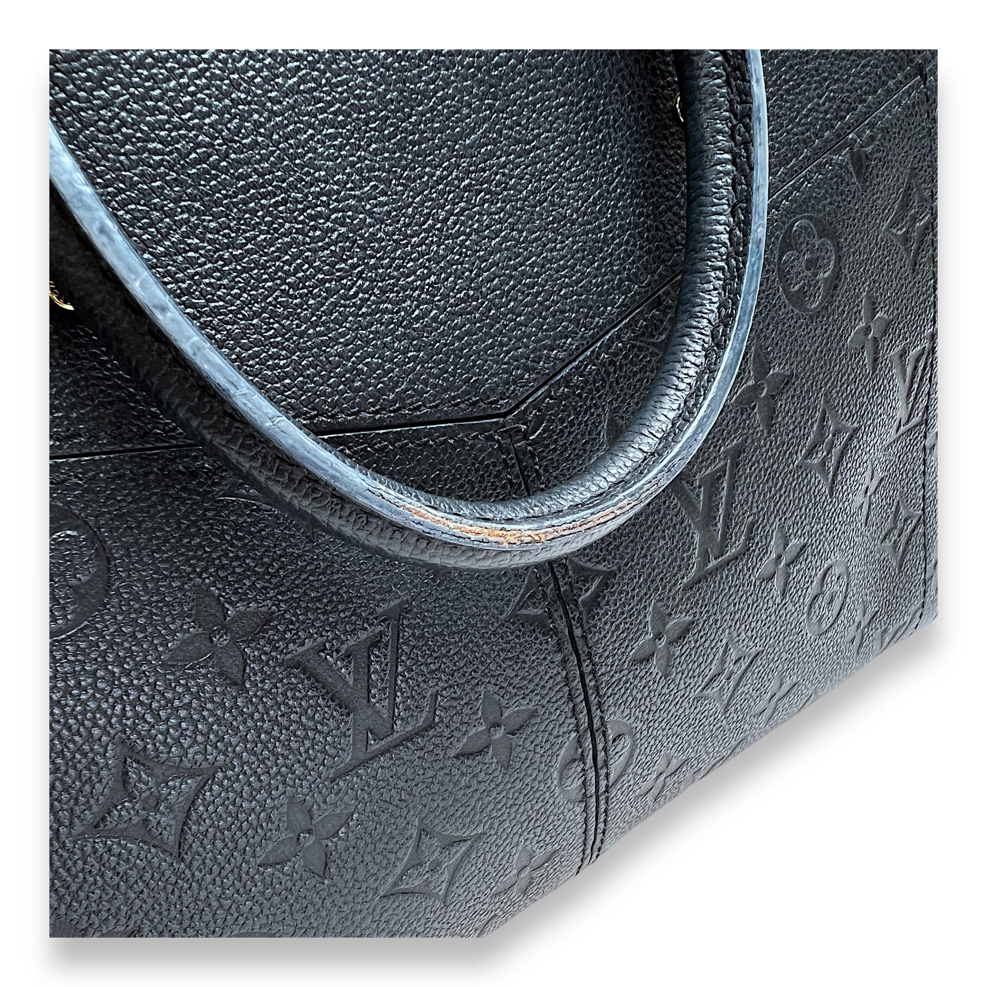 Sully PM Black Top Handle Bag in Monogram Empreinte Leather, Gold hardware - Image 11