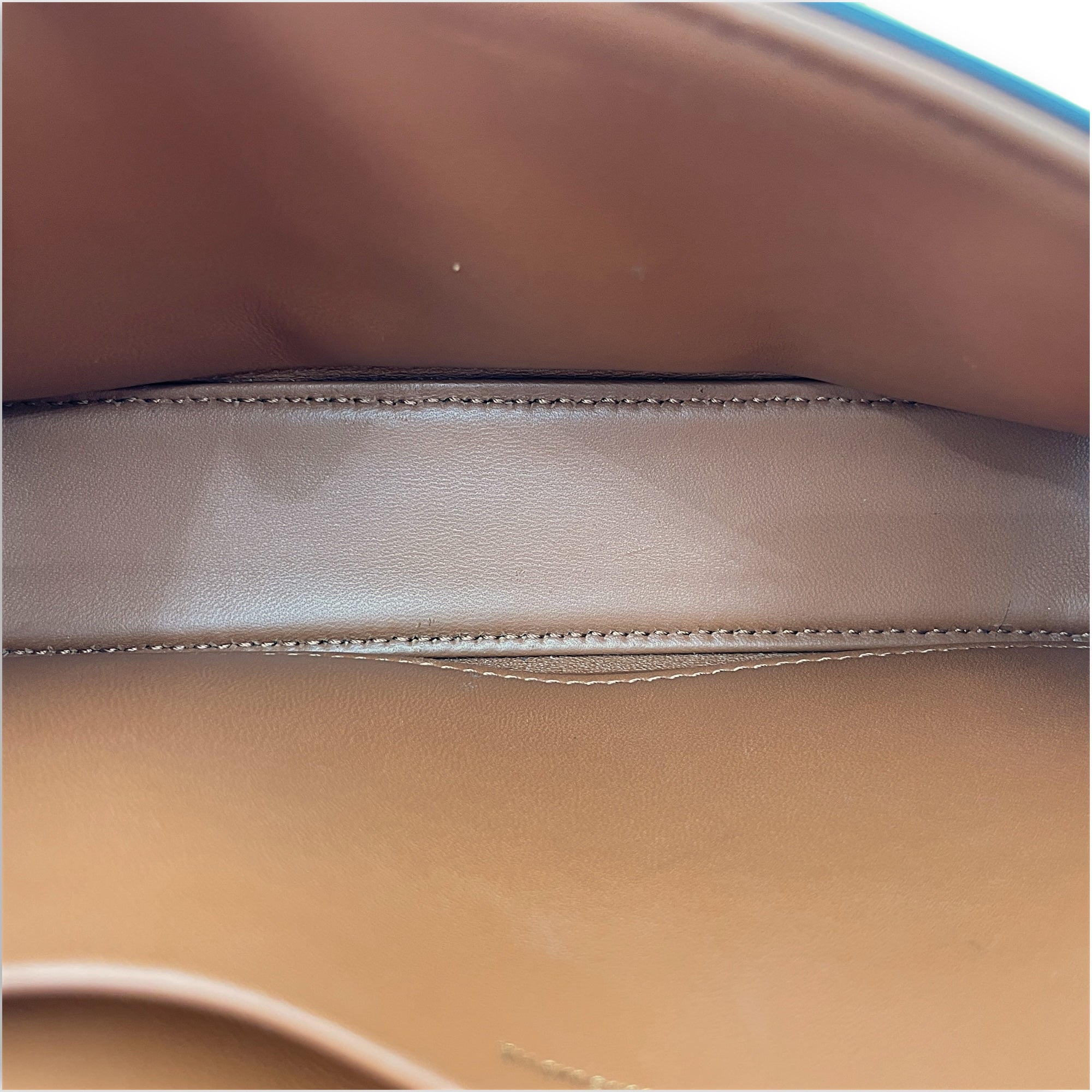 Triomphe Brown Shoulder Bag in Coated Canvas, Gold hardware - Image 12