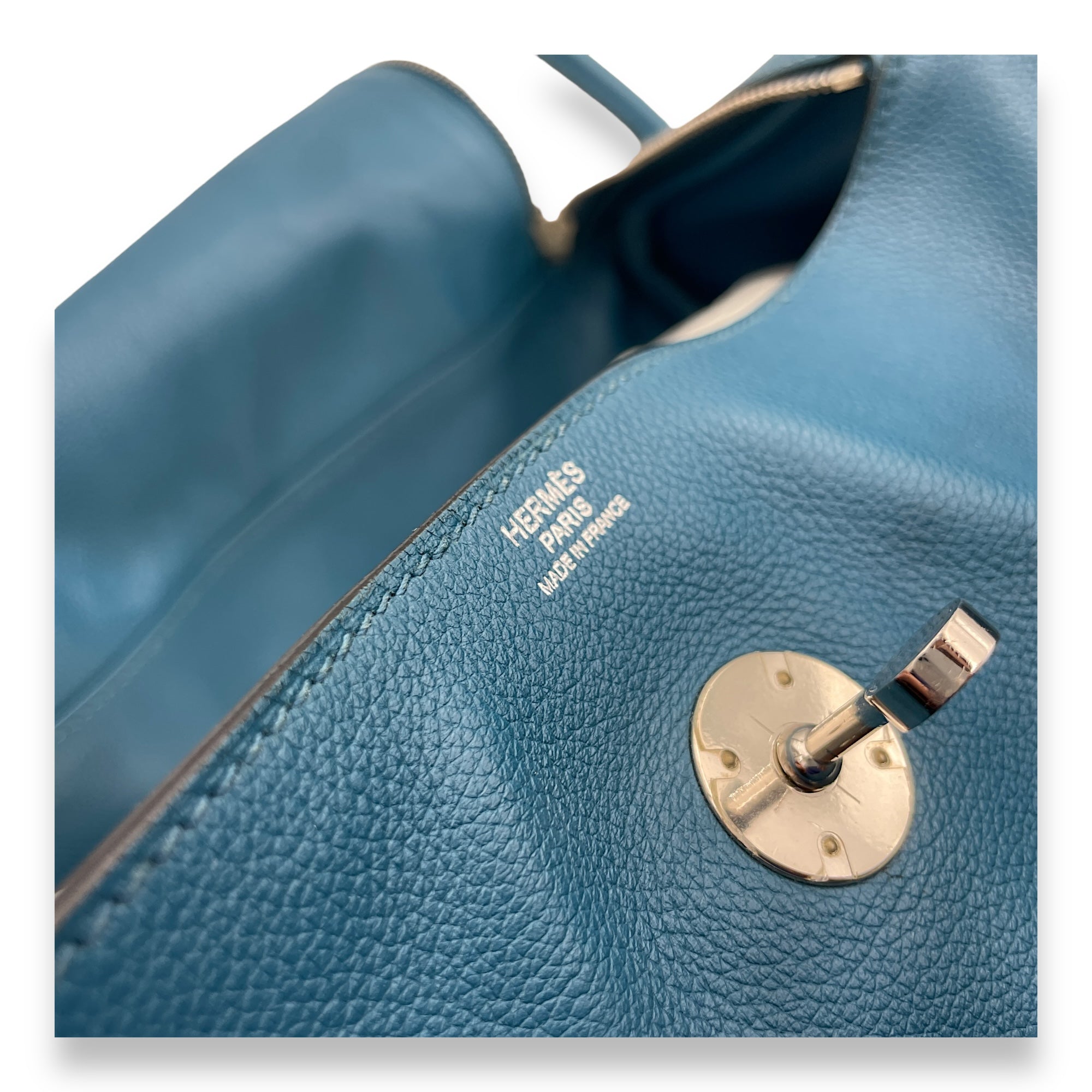 Lindy 34 Bleu Izmir in Evercolor, Palladium hardware - Image 13