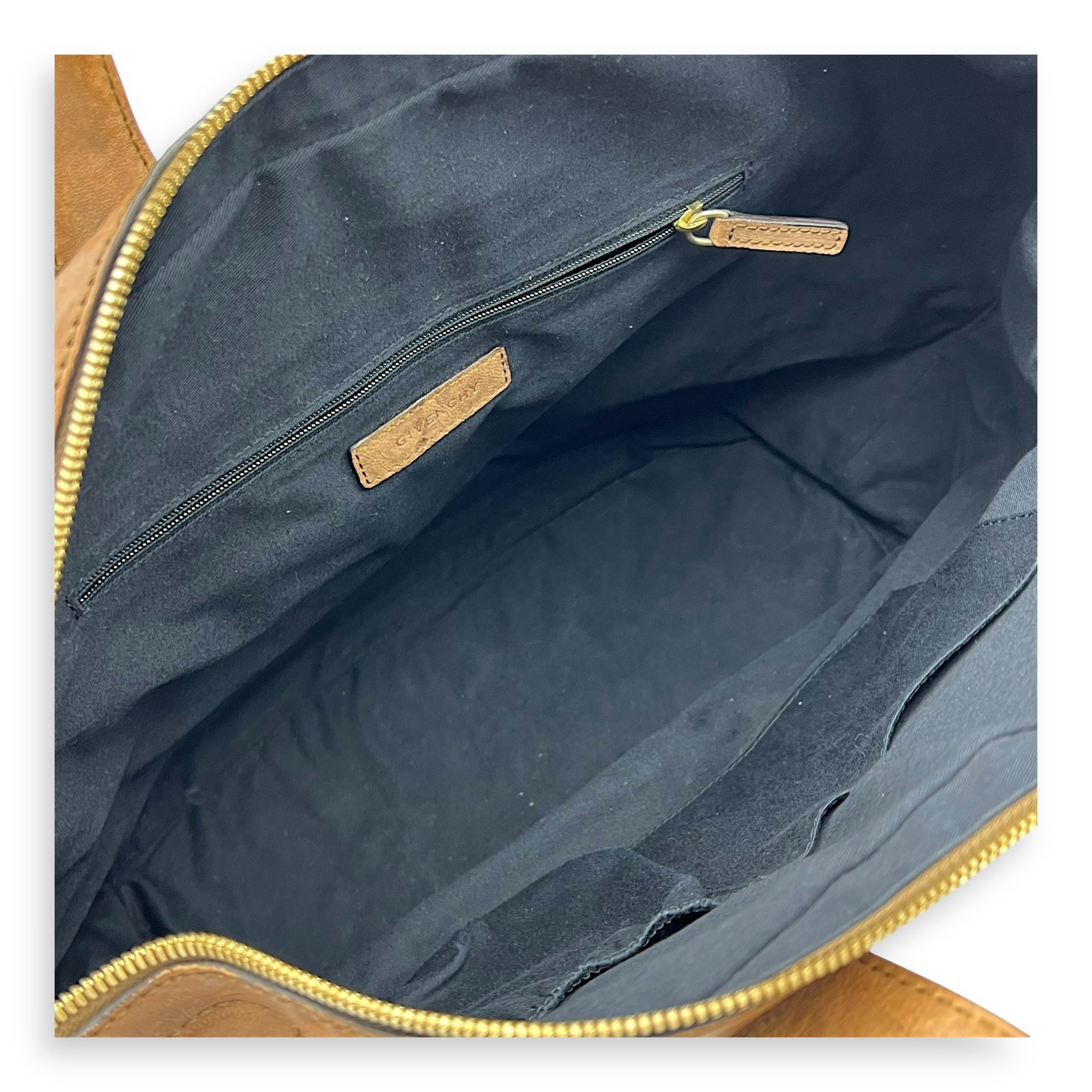 Nightingale Medium Brown Top Handle Bag in Distressed Leather, Gold hardware - Image 13