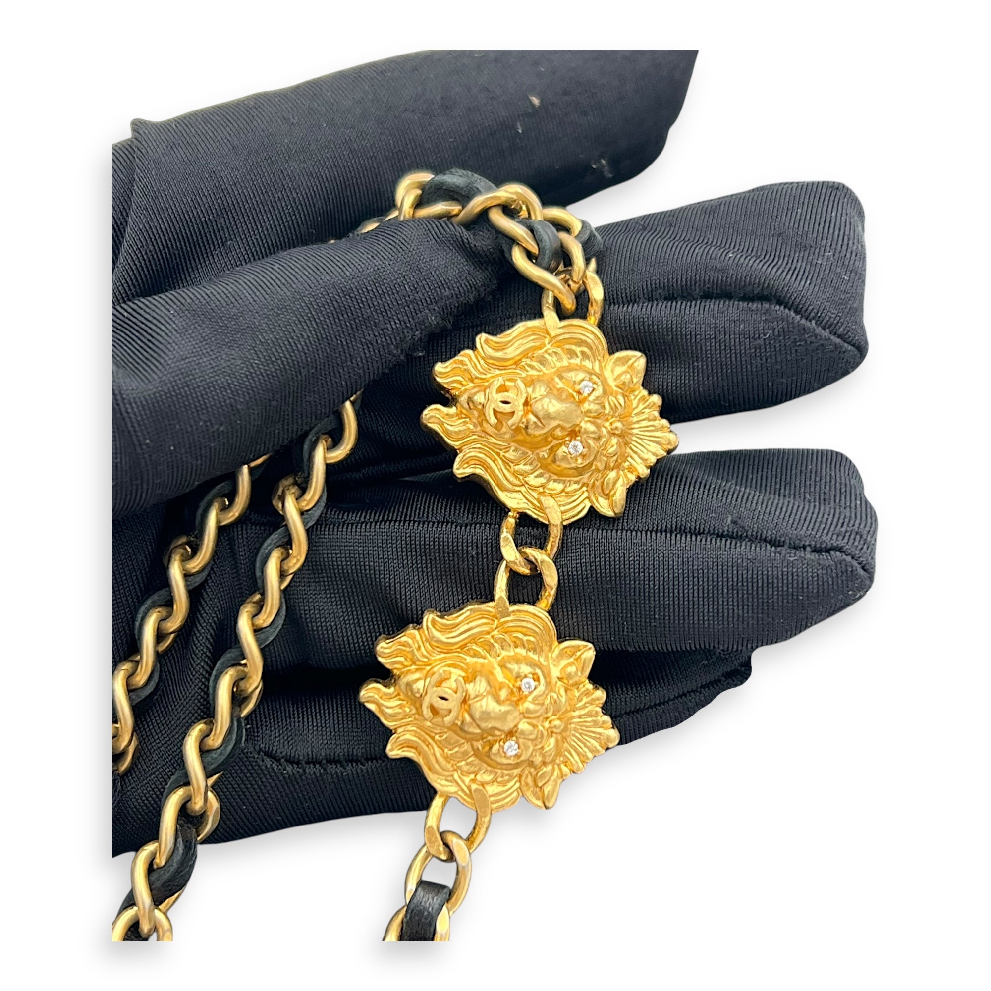 CC Wristlet Black in Lambskin, Gold hardware - Image 13