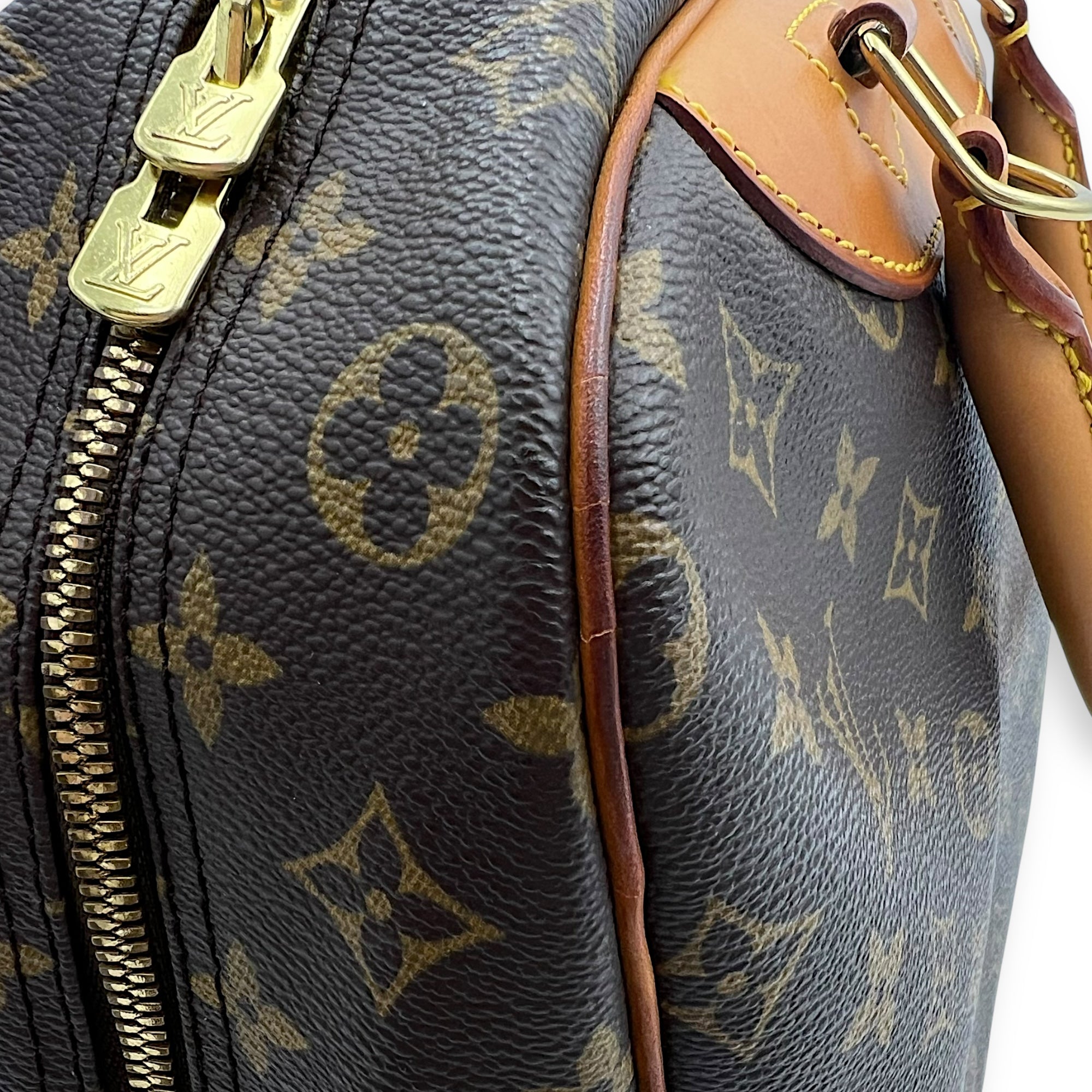 Trouville Top Handle Bag Brown in Monogram Coated Canvas, Gold hardware - Image 13