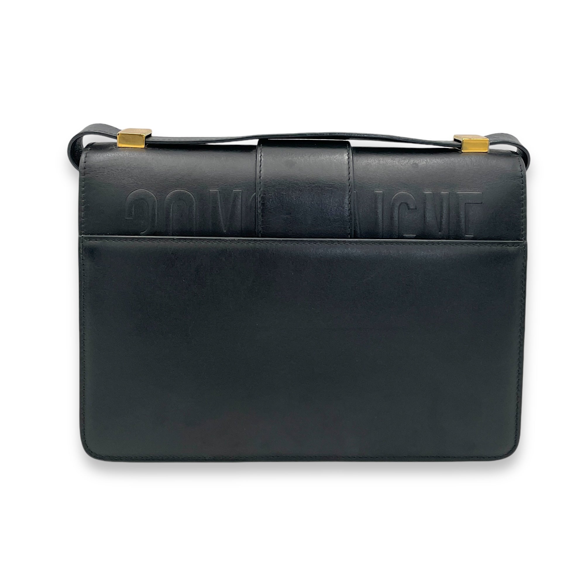 Montaigne Crossbody Bag Black in Calfskin, Gold hardware - Image 3