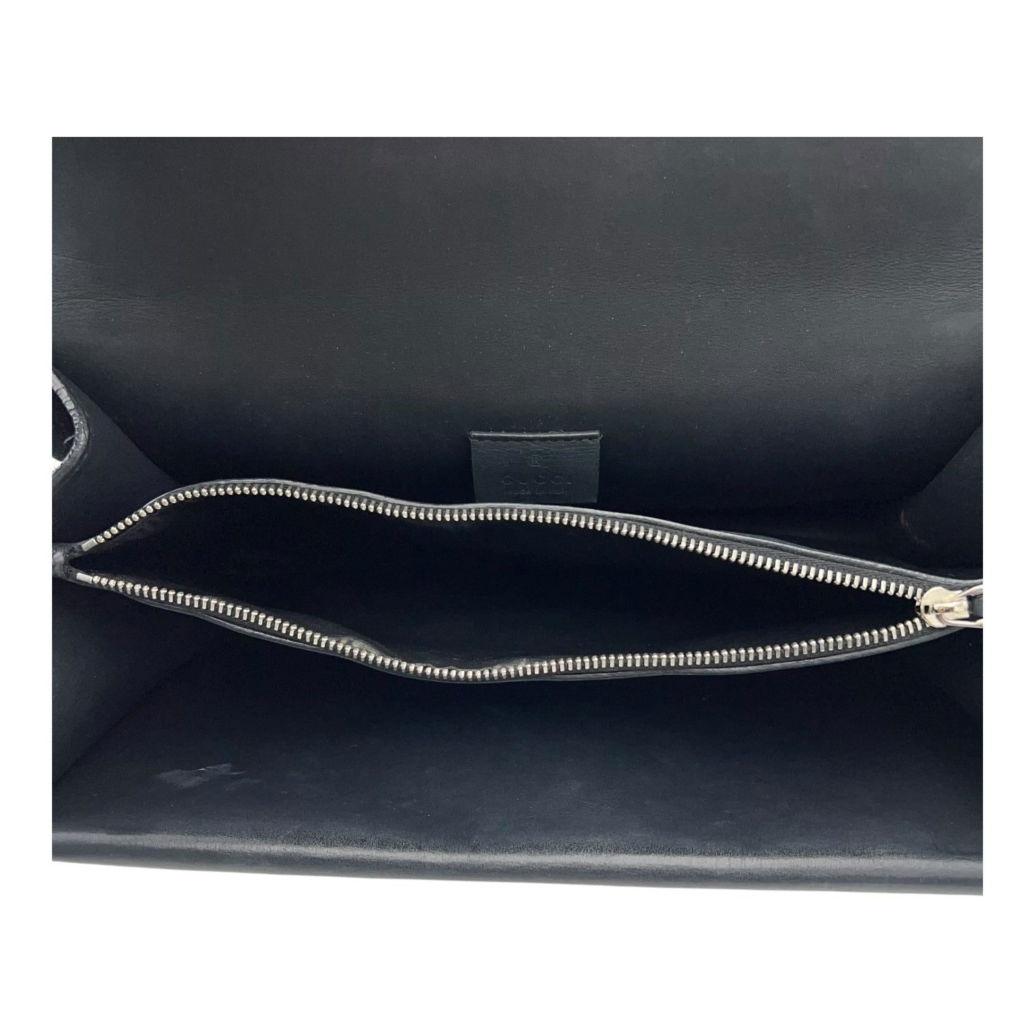 Dionysus Shoulder Bag Small Black in Suede Leather, Silver hardware - Image 7