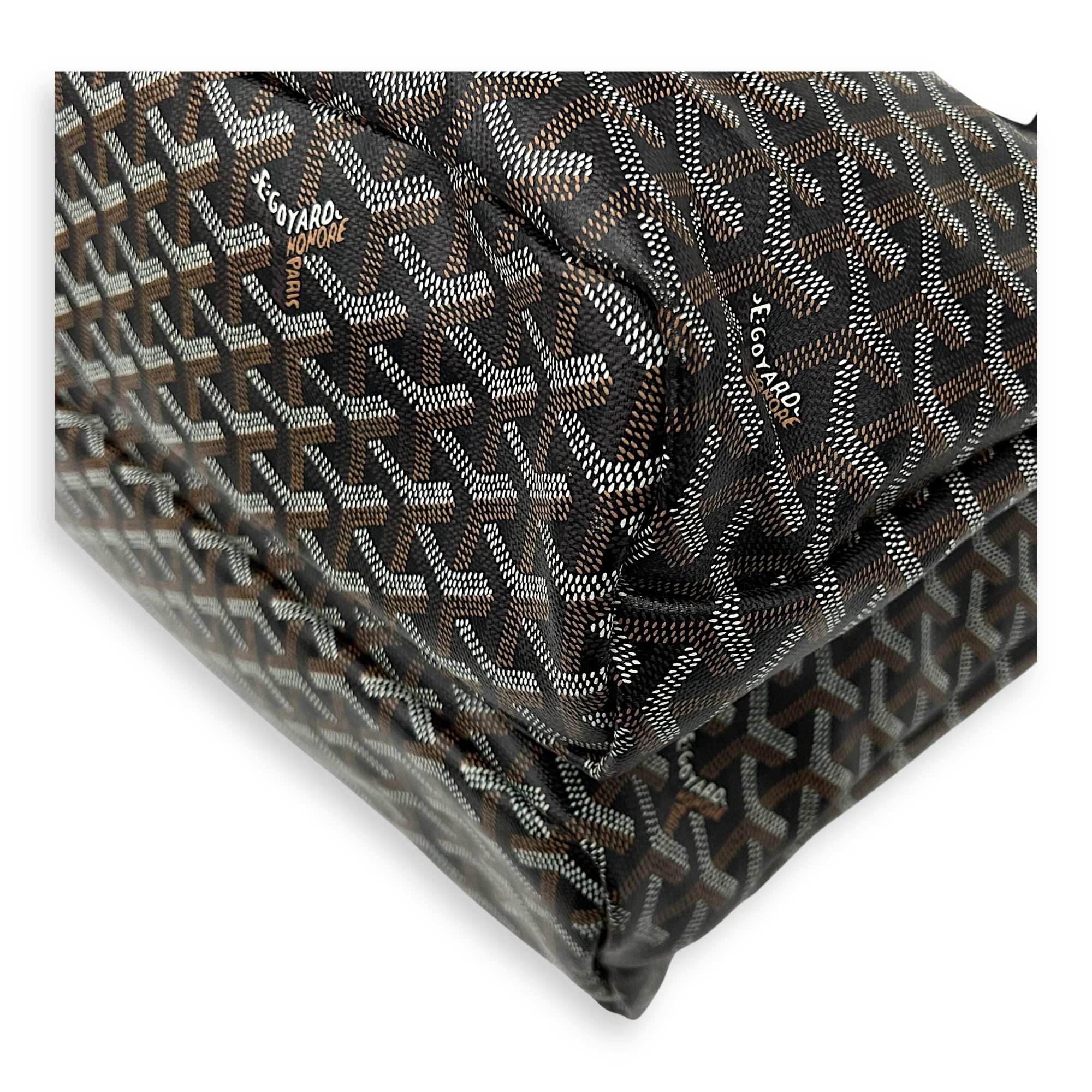 Isabelle PM Black Tote Bag in Coated Canvas, Silver hardware - Image 10