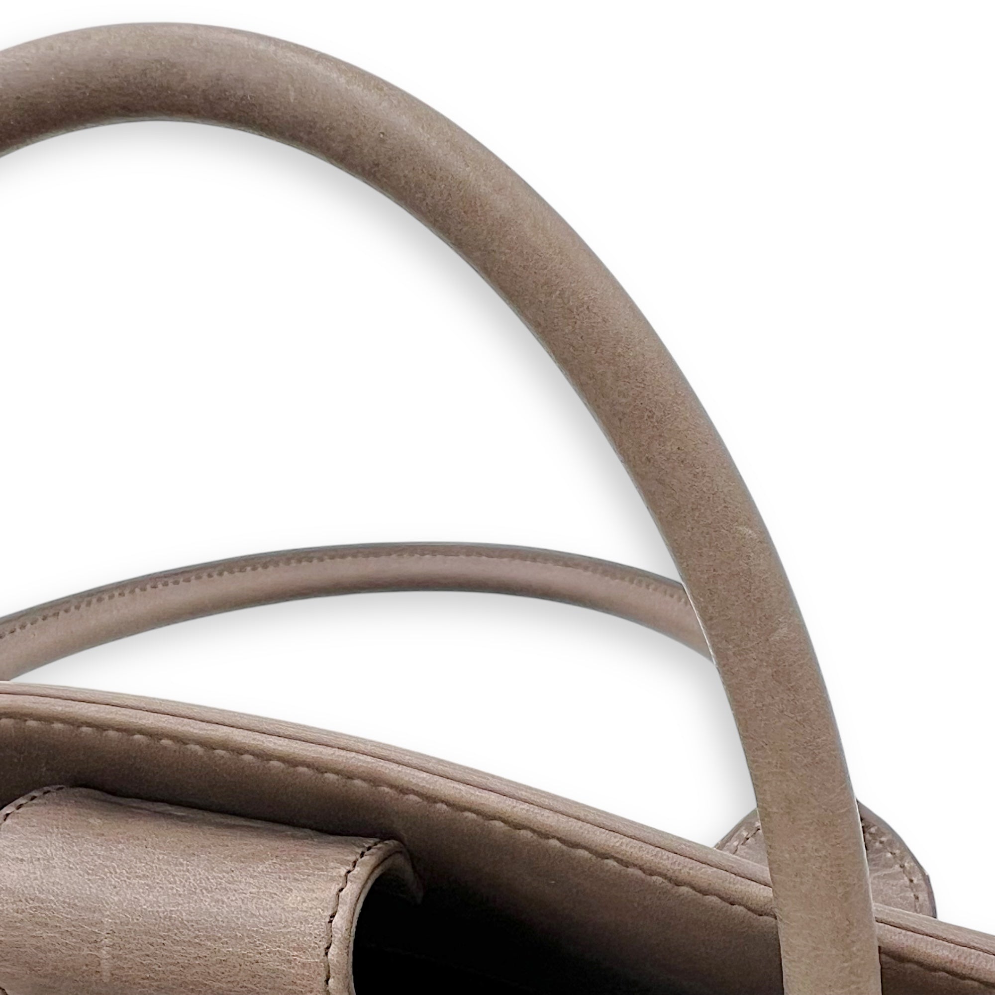 Boy Top Handle Bag Beige in Calfskin, Gunmetal hardware - Image 18