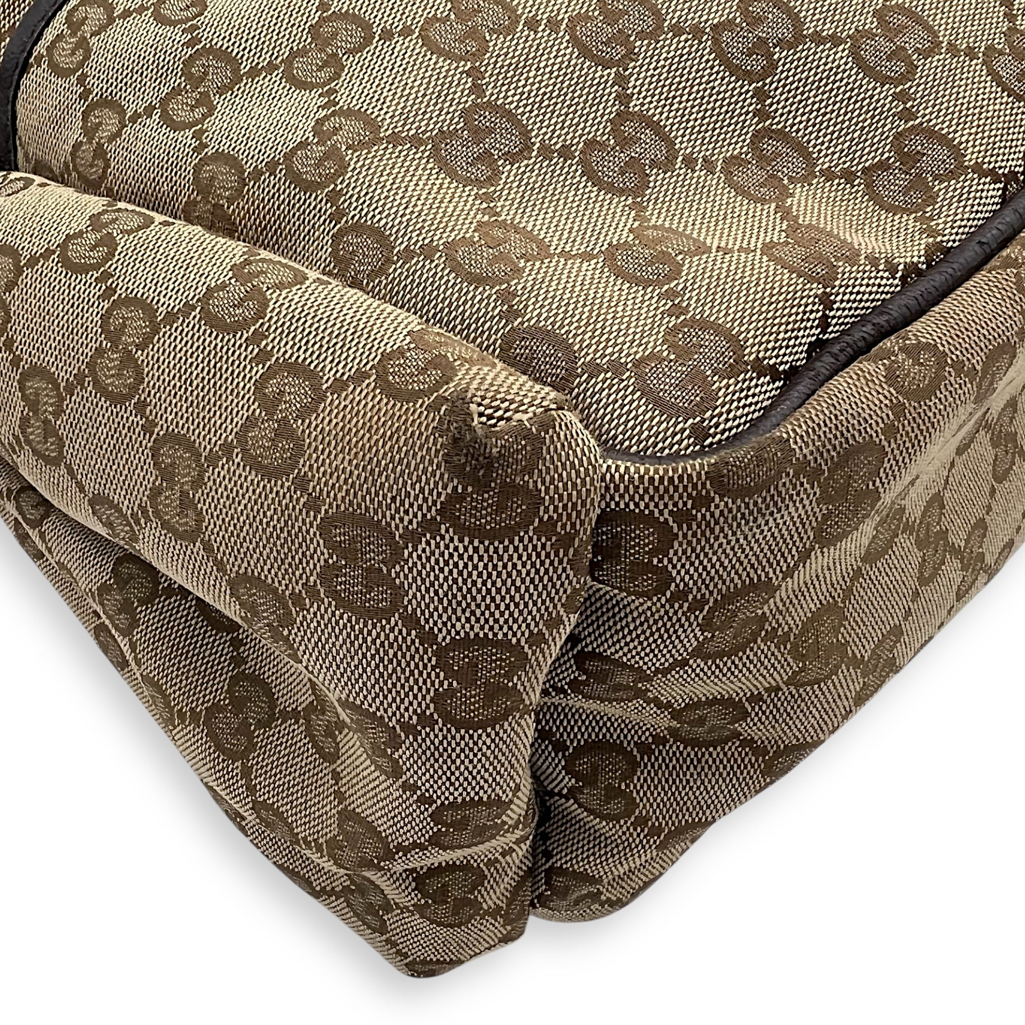 GG Shoulder Bag Brown in Canvas, Silver hardware - Image 18