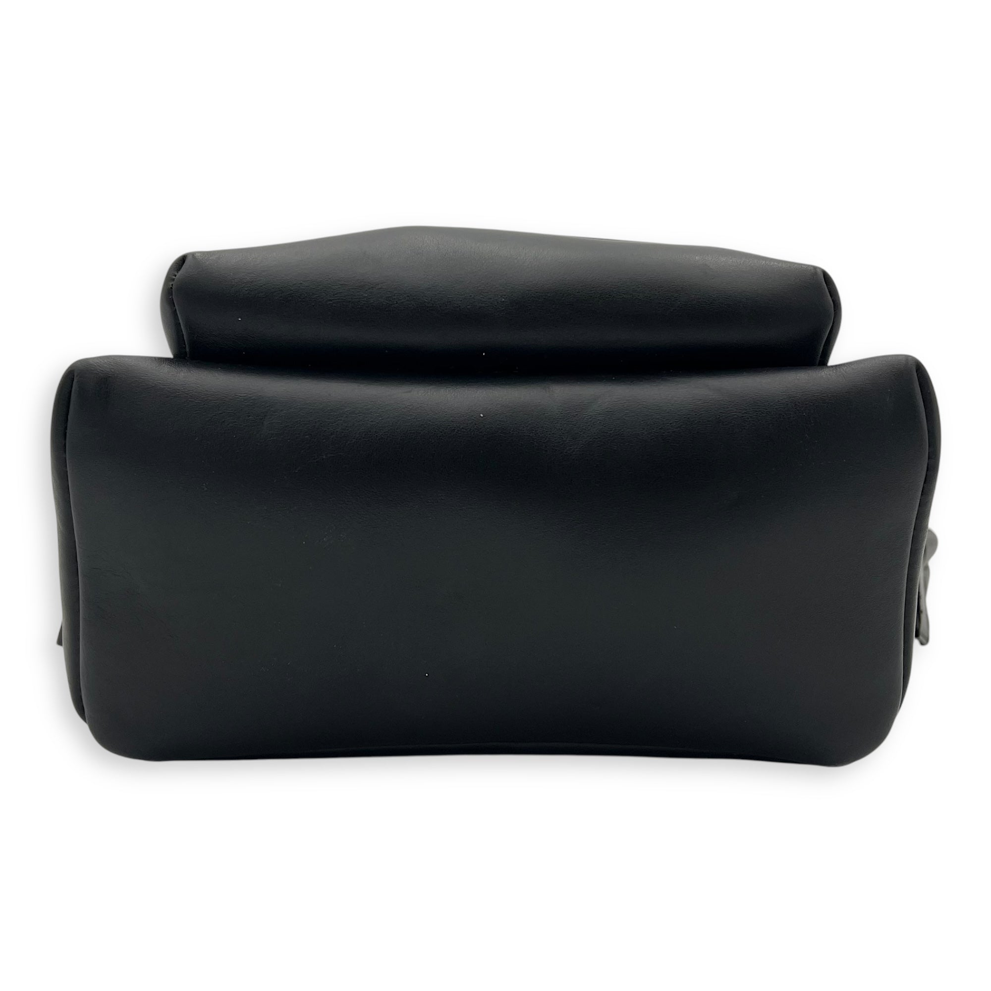 Logo Backpack Black in Calfskin, Silver hardware - Image 6