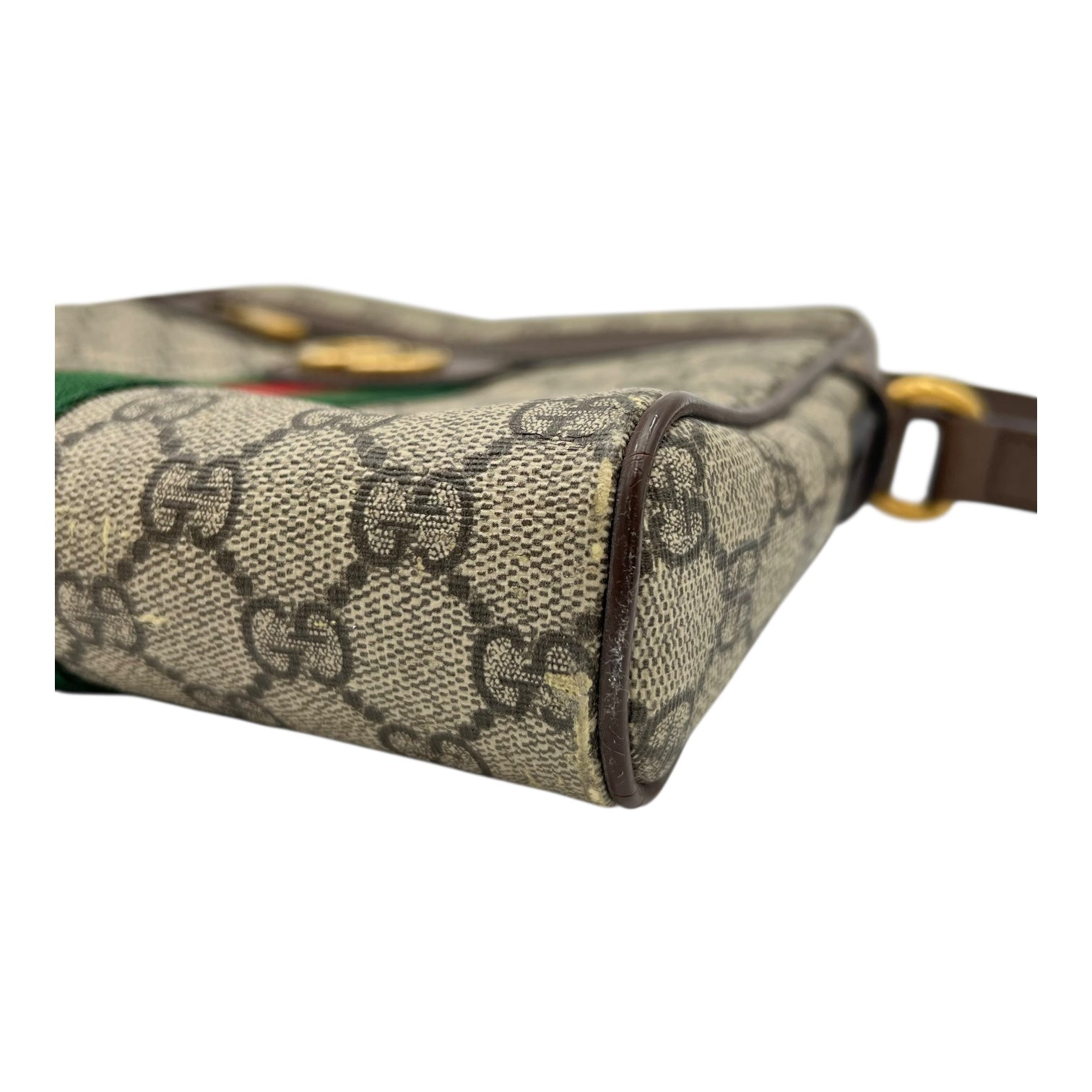 Ophidia Crossbody Bag Brown in Monogram Coated Canvas, Gold hardware - Image 9