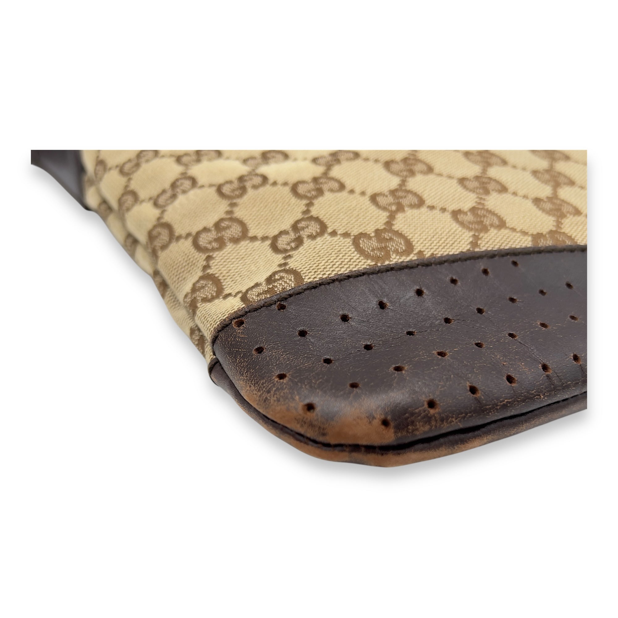 GG Crossbody Bag Brown in Canvas, Gold hardware - Image 8