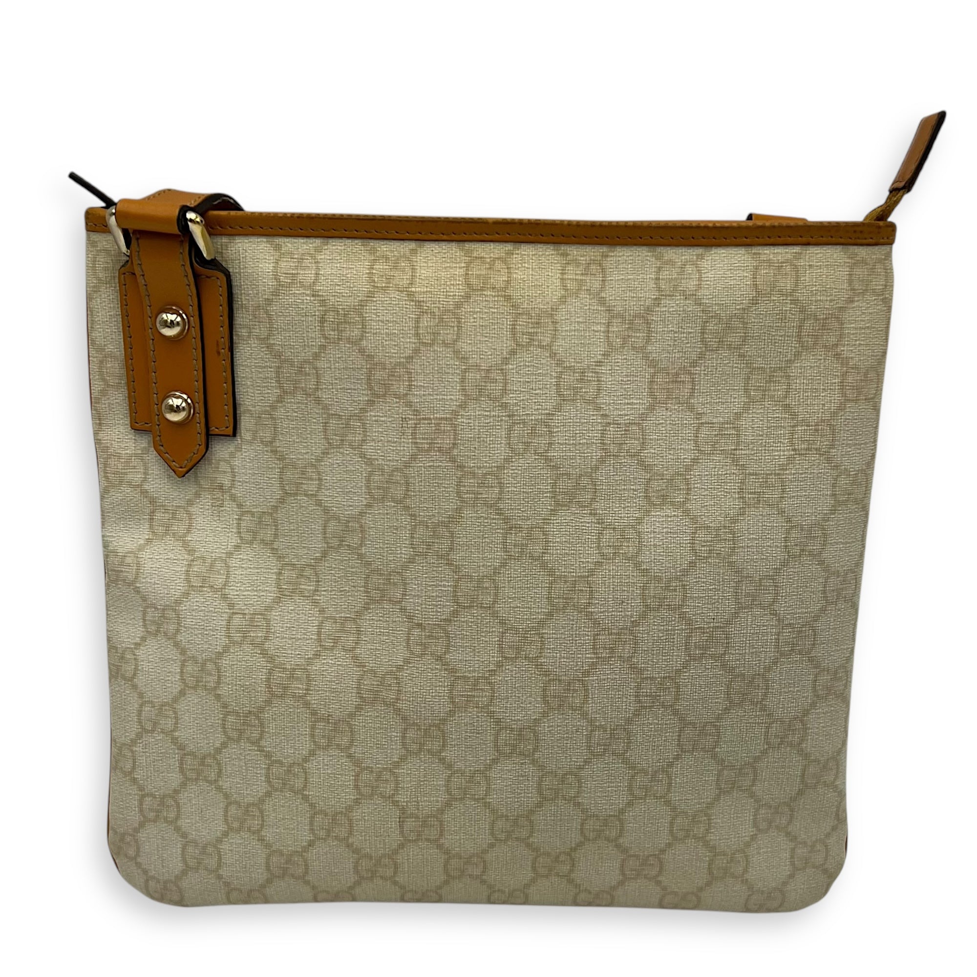 GG Crossbody Bag White in Coated Canvas - Image 3