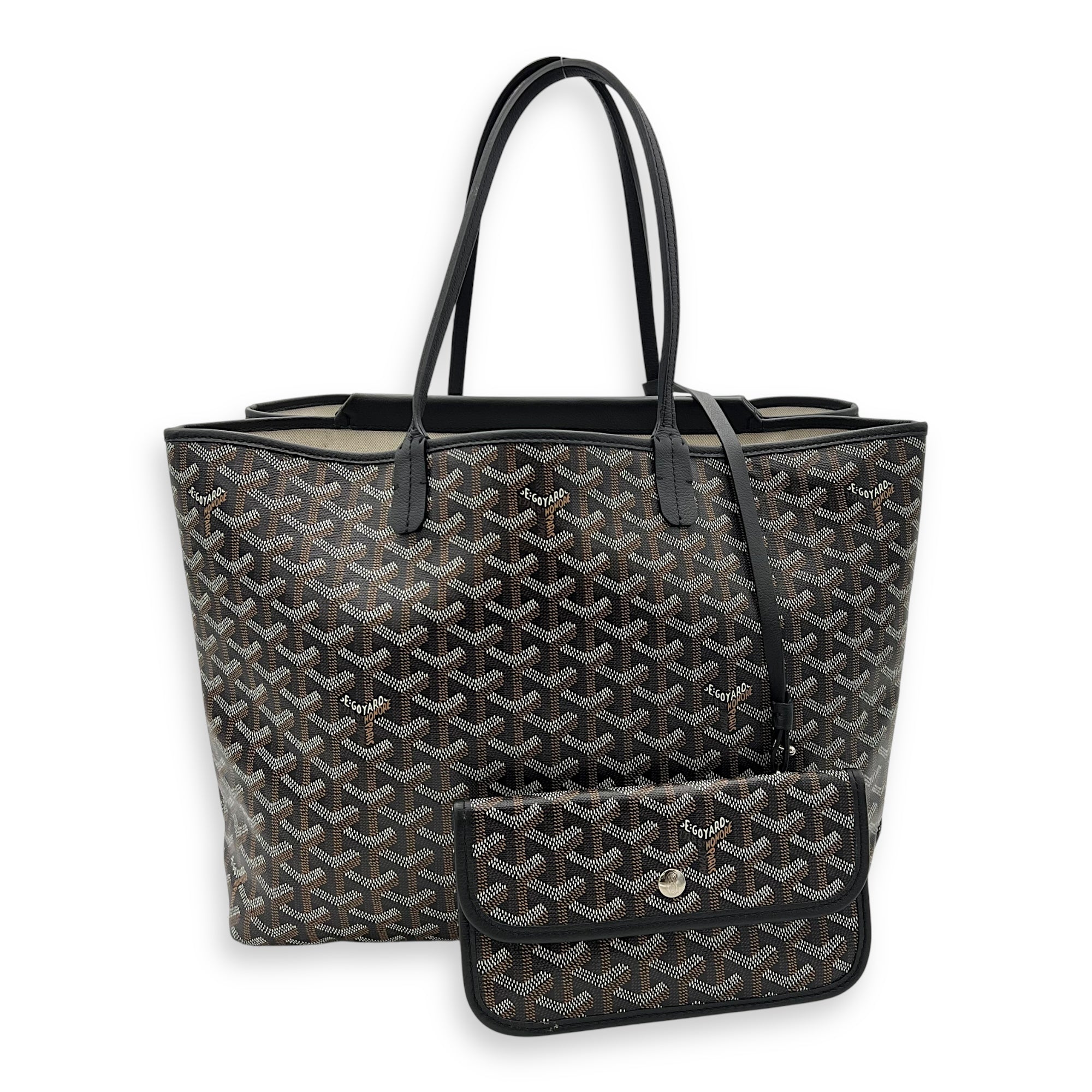 Isabelle PM Black Tote Bag in Coated Canvas, Silver hardware - Image 12
