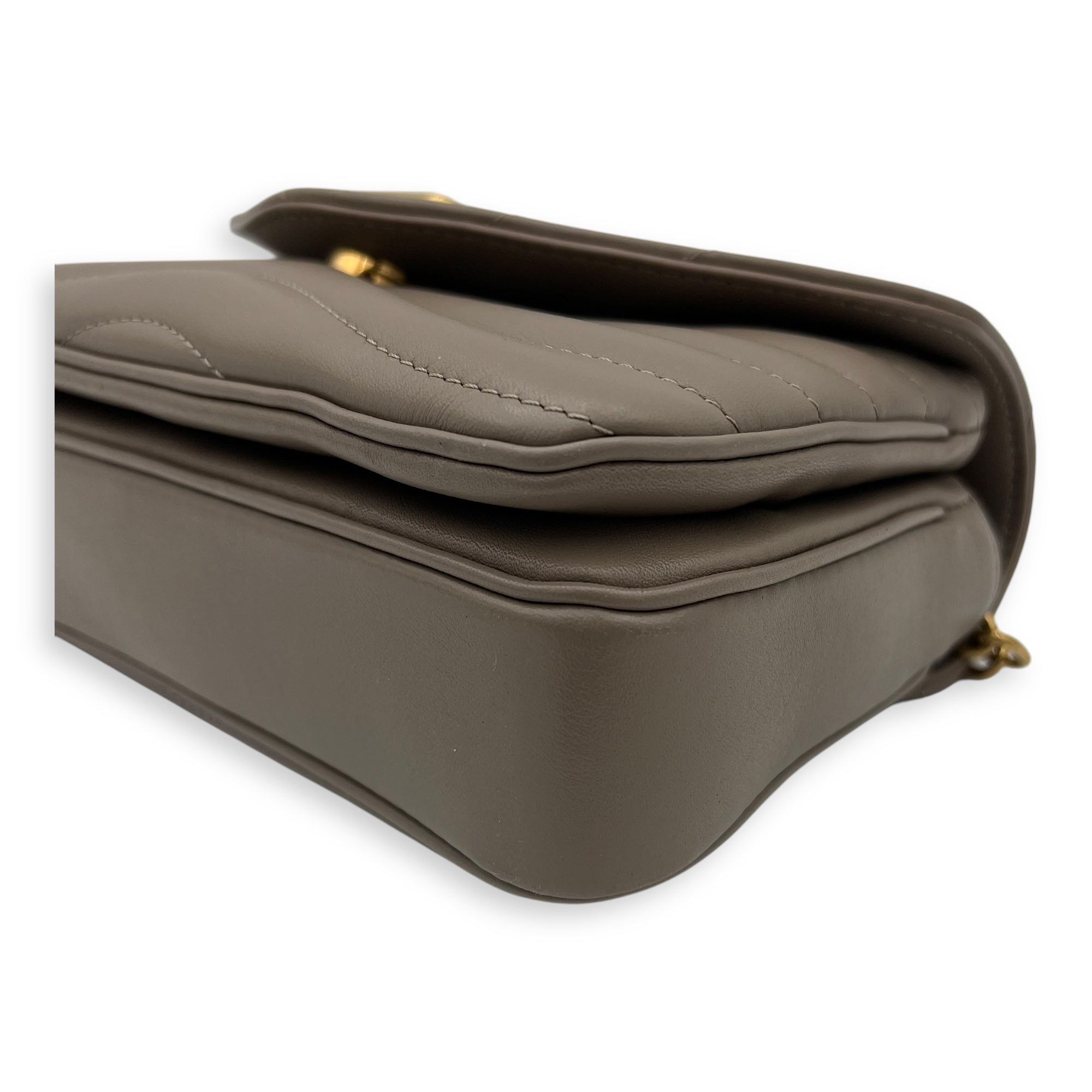 New Wave PM Crossbody bag in Calfskin, Gold Hardware - Image 10