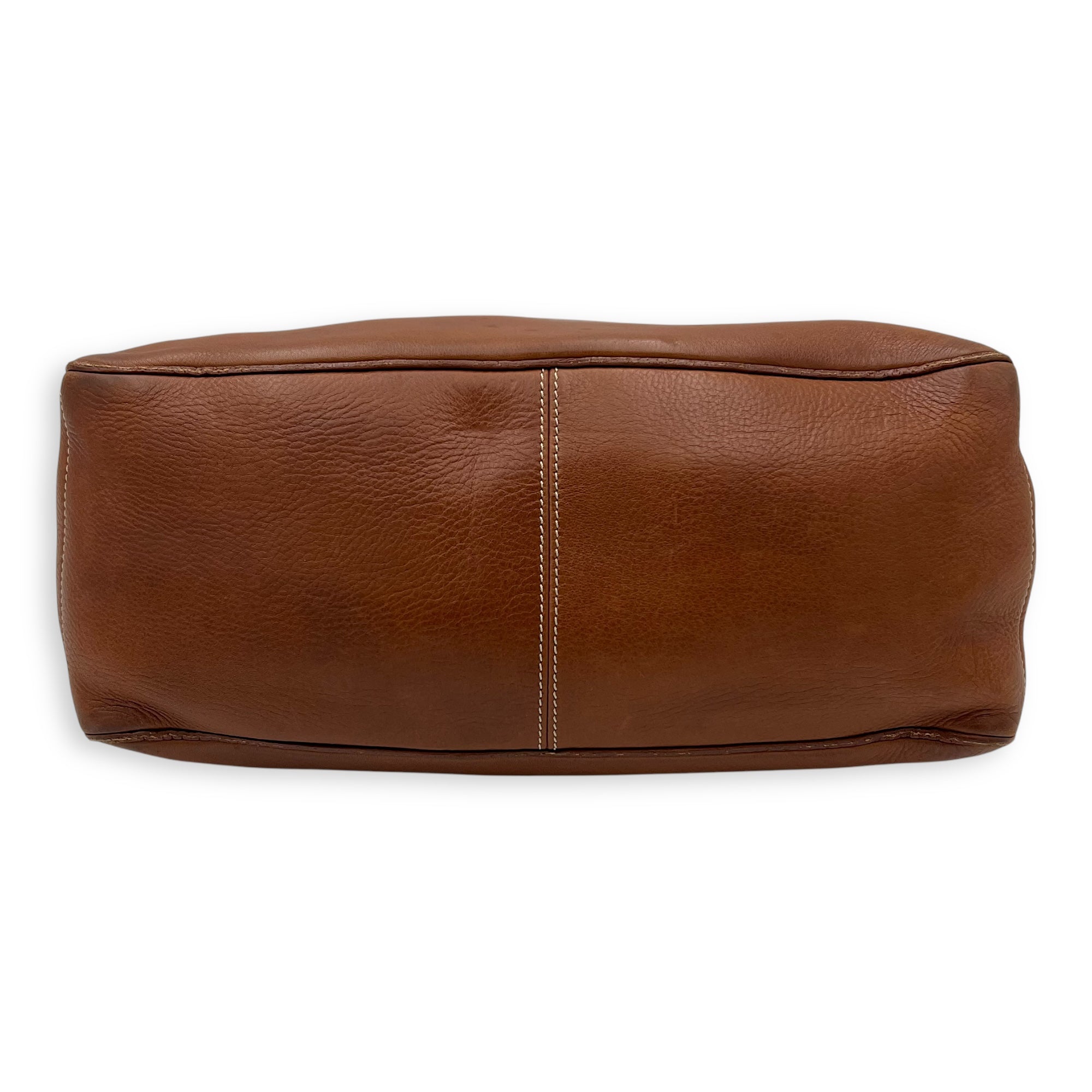 Boogie Top Handle Bag Brown in Calfskin, Silver hardware - Image 6