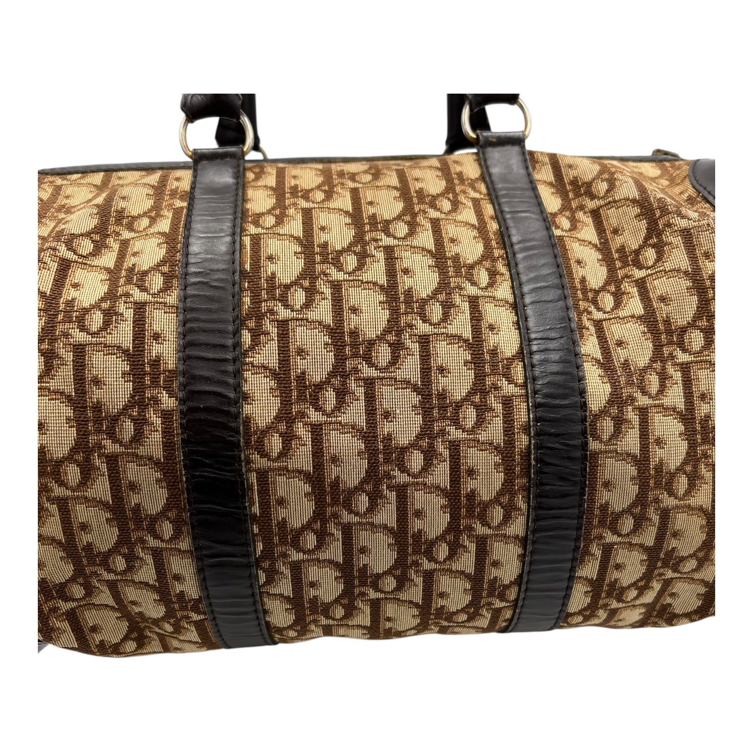 Trotteur Top Handle Bag Brown in Coated Canvas, Silver hardware - Image 19