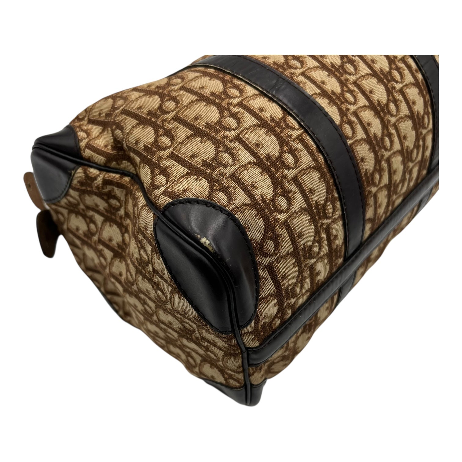 Trotteur Top Handle Bag Brown in Coated Canvas, Silver hardware - Image 16